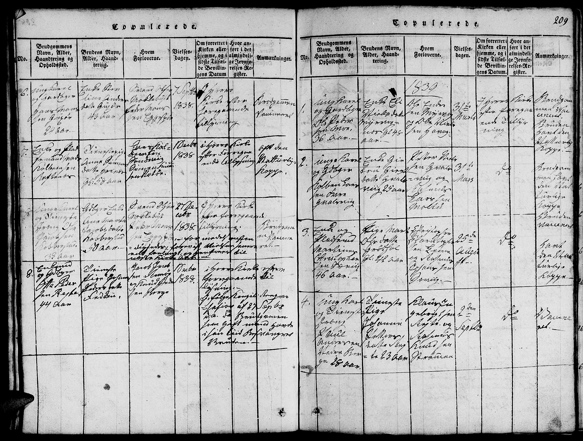 Ministerialprotokoller, klokkerbøker og fødselsregistre - Møre og Romsdal, SAT/A-1454/507/L0078: Klokkerbok nr. 507C01, 1816-1840, s. 209