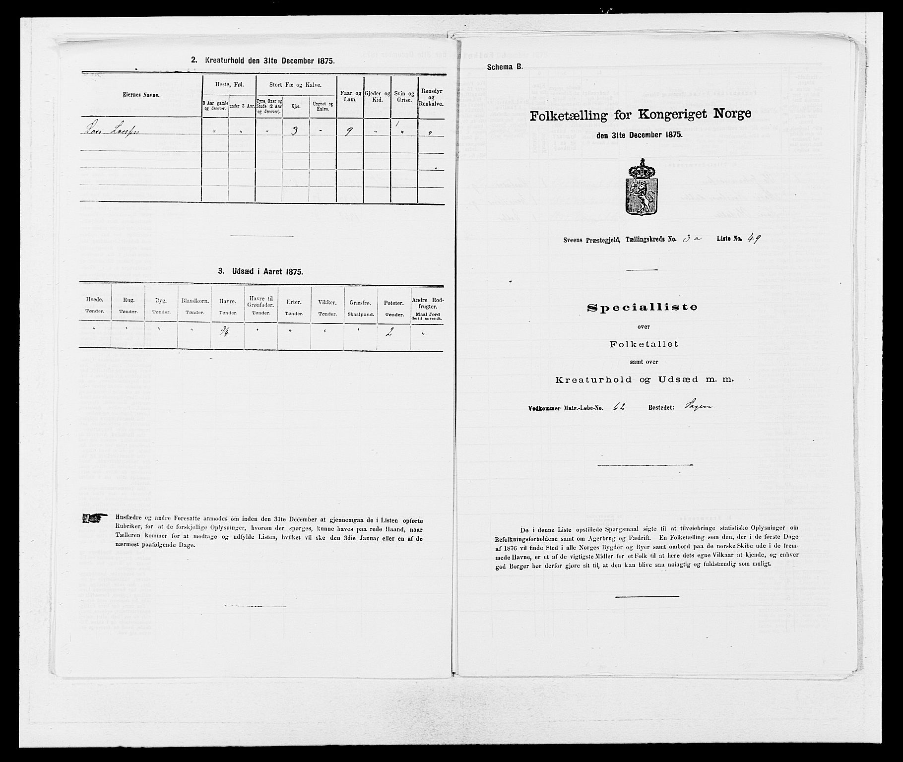 SAB, Folketelling 1875 for 1216P Sveio prestegjeld, 1875, s. 385