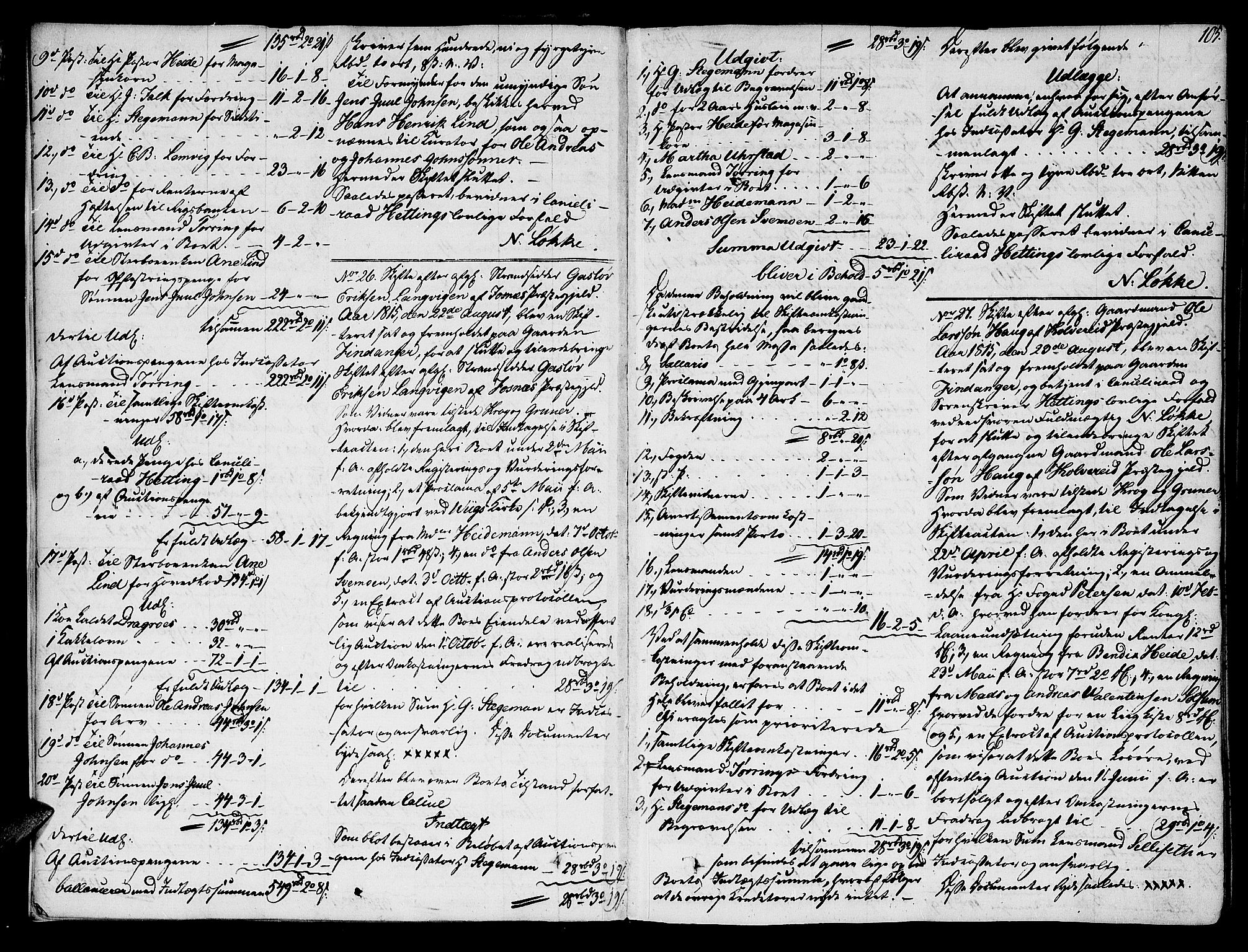 Namdal sorenskriveri, AV/SAT-A-4133/1/3/3A/L0037: Skifteprotokoll nr. 27a, 1815-1821, s. 104b-105a