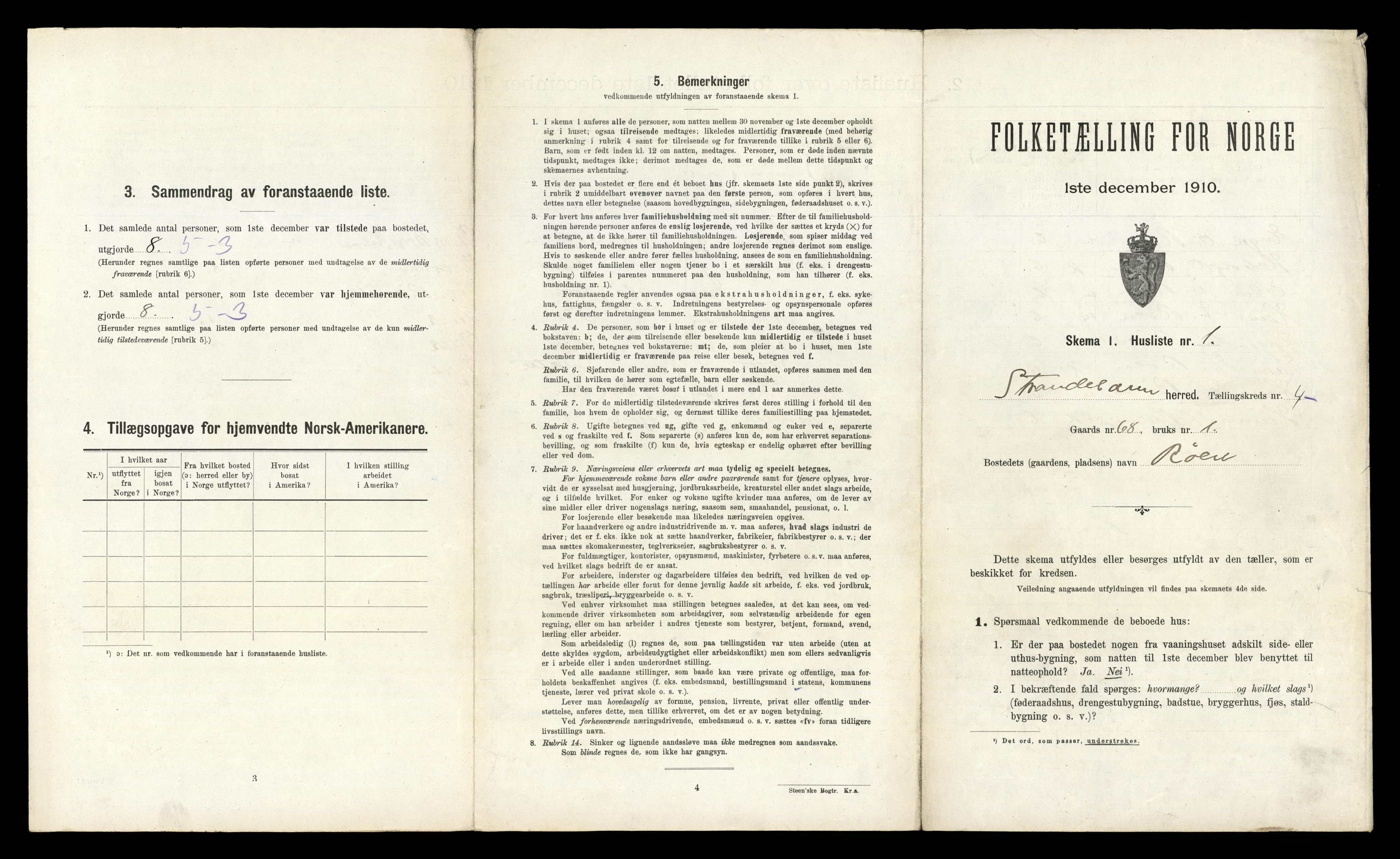 RA, Folketelling 1910 for 1226 Strandebarm herred, 1910, s. 476