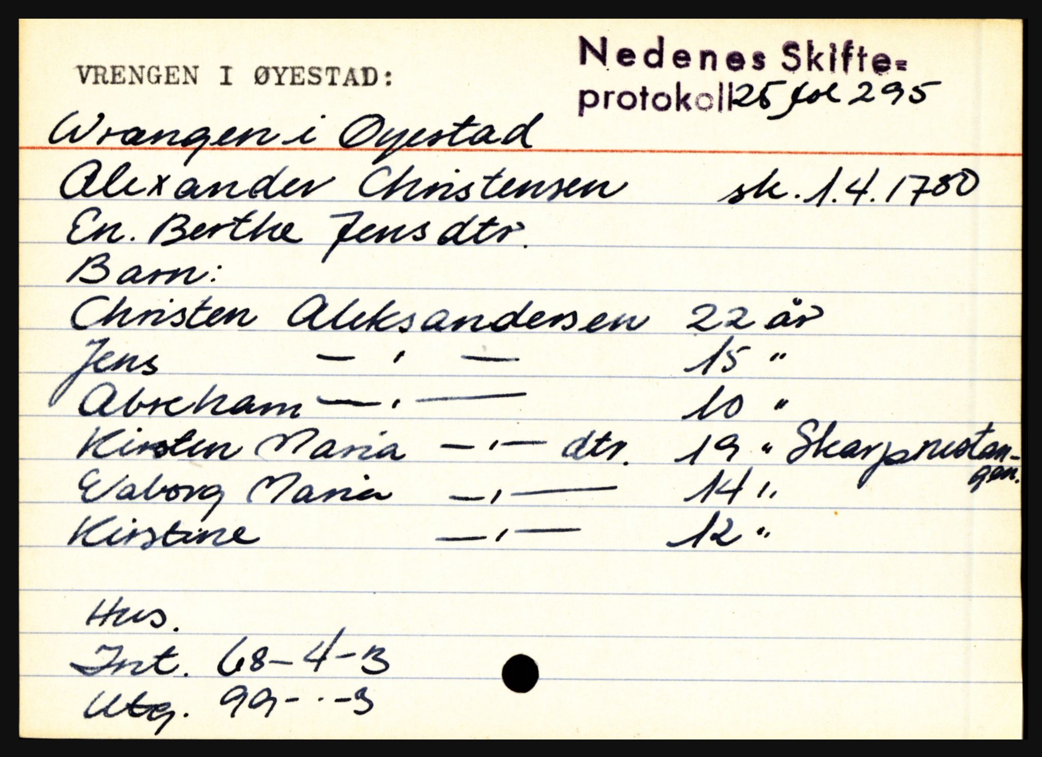 Nedenes sorenskriveri før 1824, AV/SAK-1221-0007/H, s. 33421