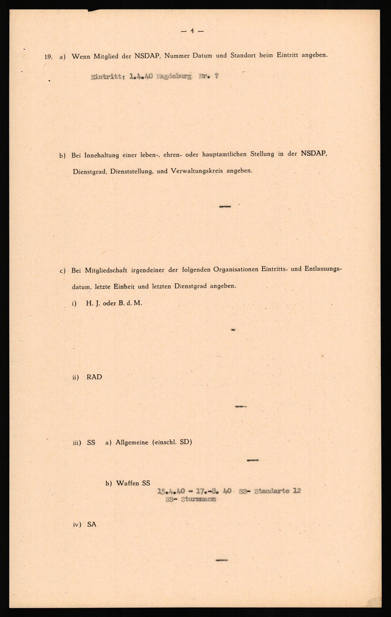 Forsvaret, Forsvarets overkommando II, AV/RA-RAFA-3915/D/Db/L0017: CI Questionaires. Tyske okkupasjonsstyrker i Norge. Tyskere., 1945-1946, s. 418