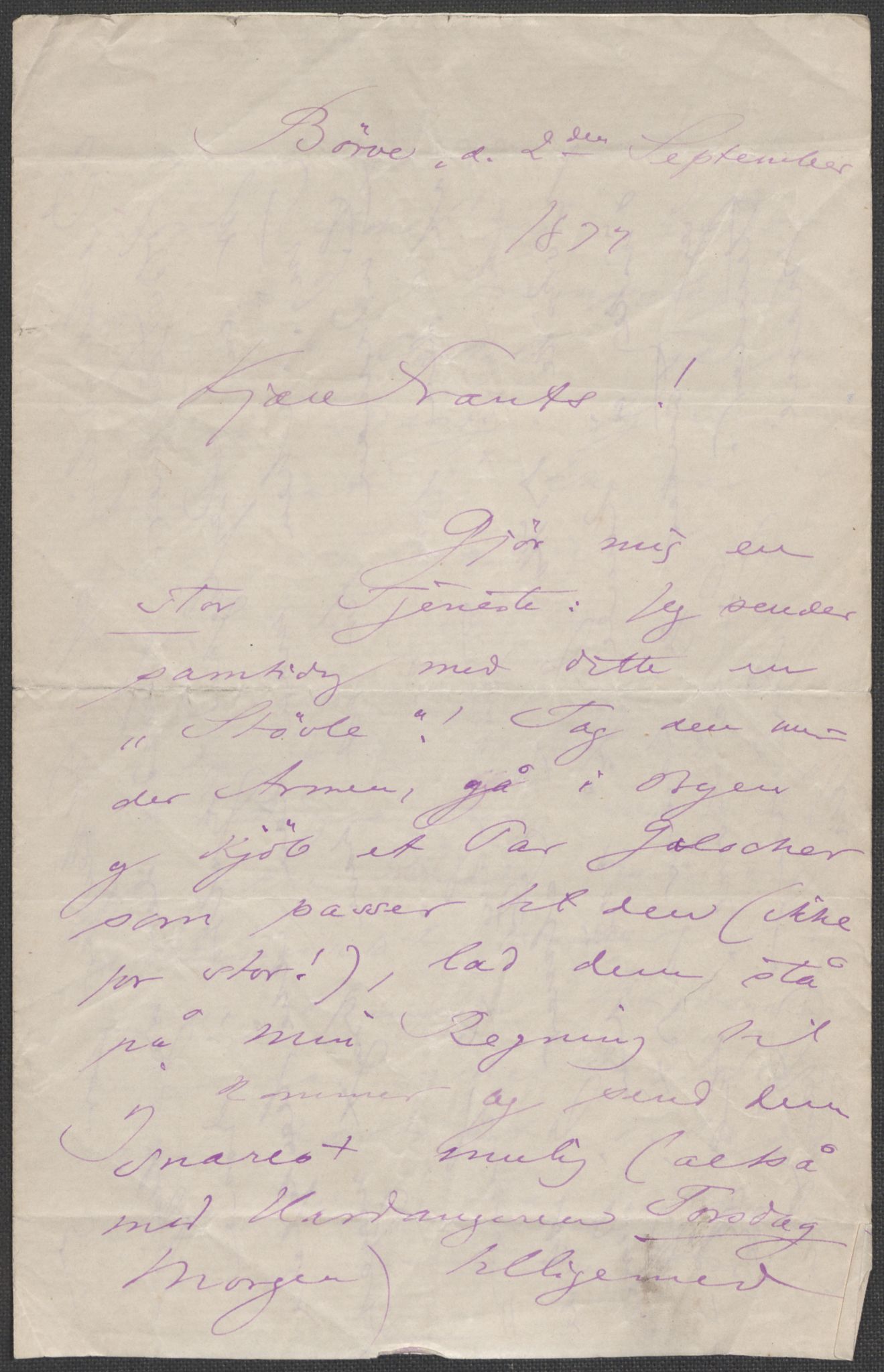 Beyer, Frants, RA/PA-0132/F/L0001: Brev fra Edvard Grieg til Frantz Beyer og "En del optegnelser som kan tjene til kommentar til brevene" av Marie Beyer, 1872-1907, s. 51