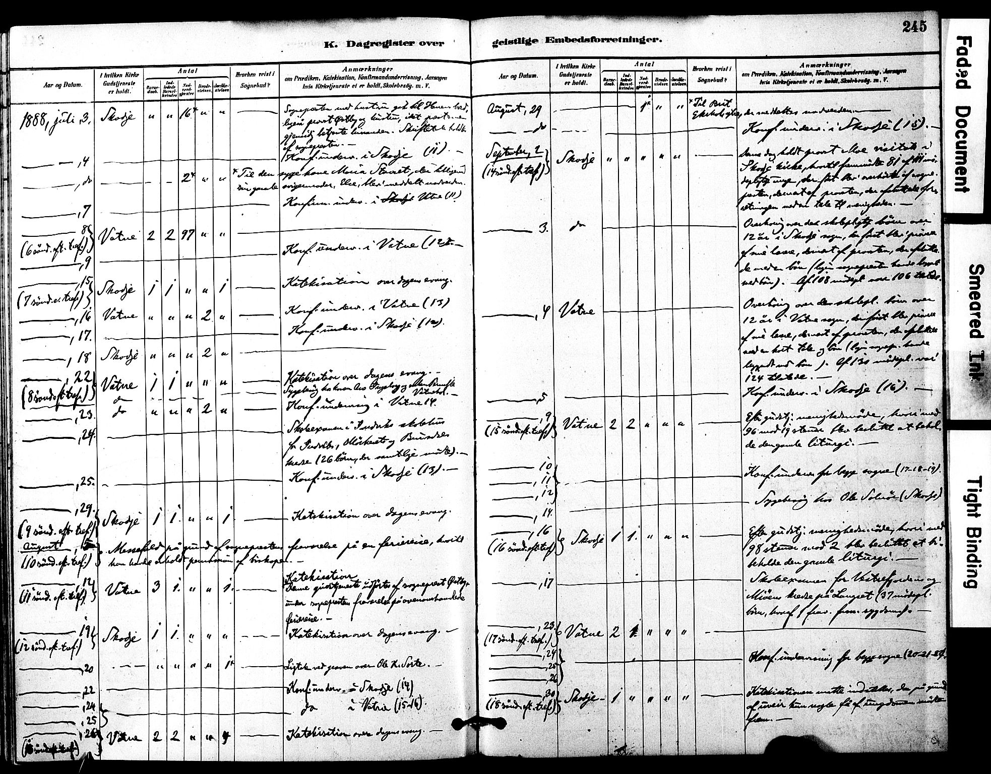 Ministerialprotokoller, klokkerbøker og fødselsregistre - Møre og Romsdal, AV/SAT-A-1454/525/L0374: Ministerialbok nr. 525A04, 1880-1899, s. 245