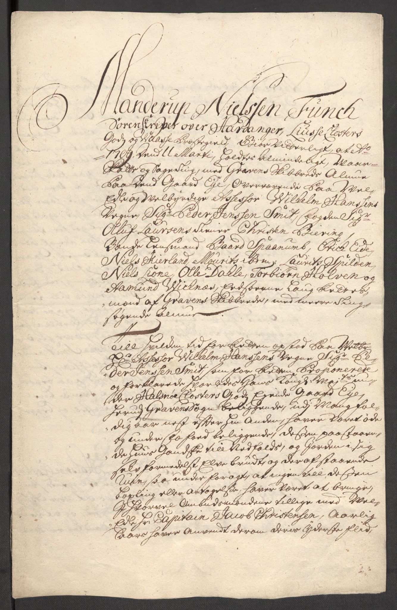 Rentekammeret inntil 1814, Reviderte regnskaper, Fogderegnskap, AV/RA-EA-4092/R48/L2985: Fogderegnskap Sunnhordland og Hardanger, 1708, s. 297