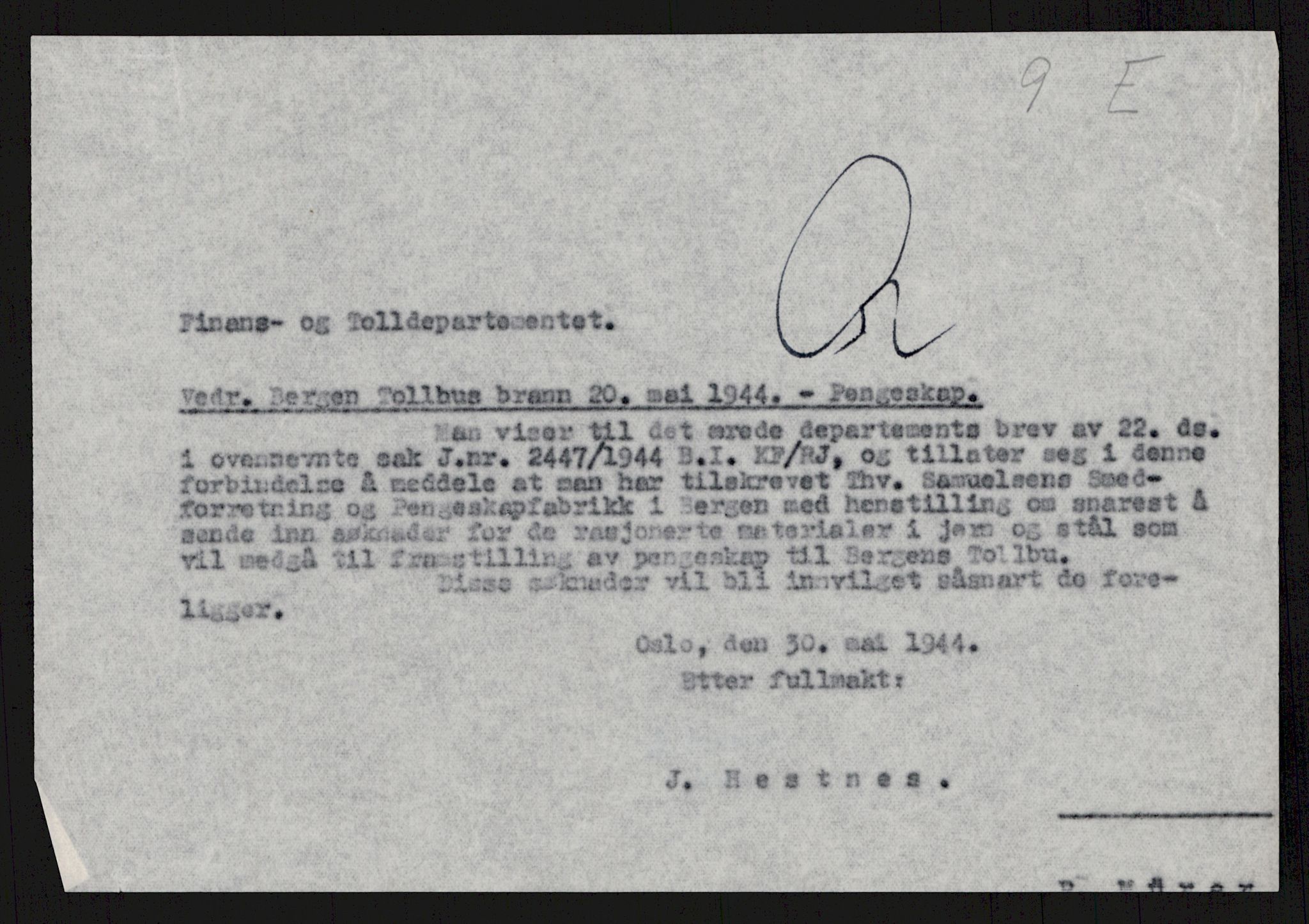 Direktoratet for industriforsyning, Sekretariatet, AV/RA-S-4153/D/Df/L0055: 9. Metallkontoret, 1940-1945, s. 275