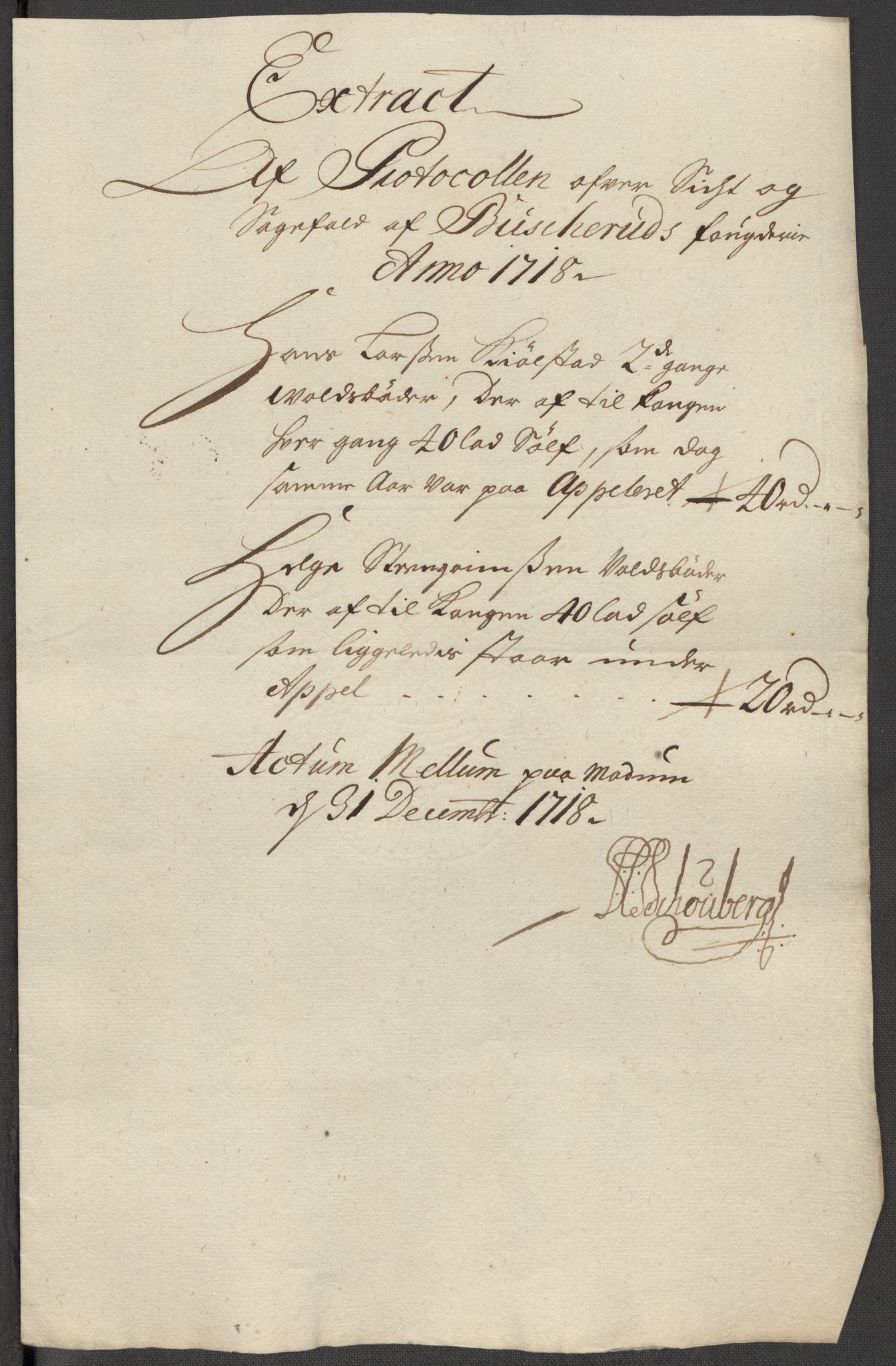 Rentekammeret inntil 1814, Reviderte regnskaper, Fogderegnskap, AV/RA-EA-4092/R31/L1712: Fogderegnskap Hurum, Røyken, Eiker, Lier og Buskerud, 1718, s. 164