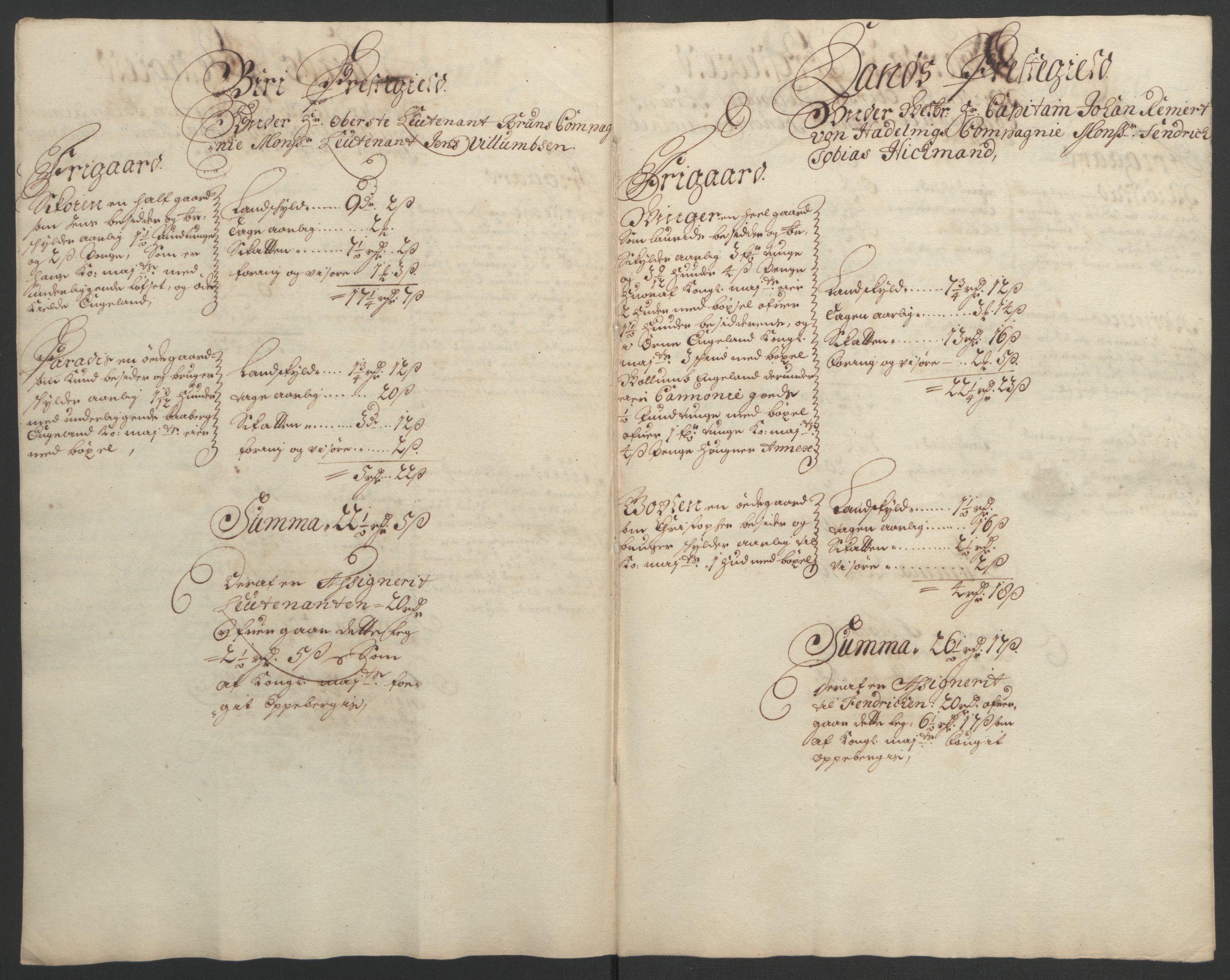 Rentekammeret inntil 1814, Reviderte regnskaper, Fogderegnskap, RA/EA-4092/R18/L1290: Fogderegnskap Hadeland, Toten og Valdres, 1691, s. 257