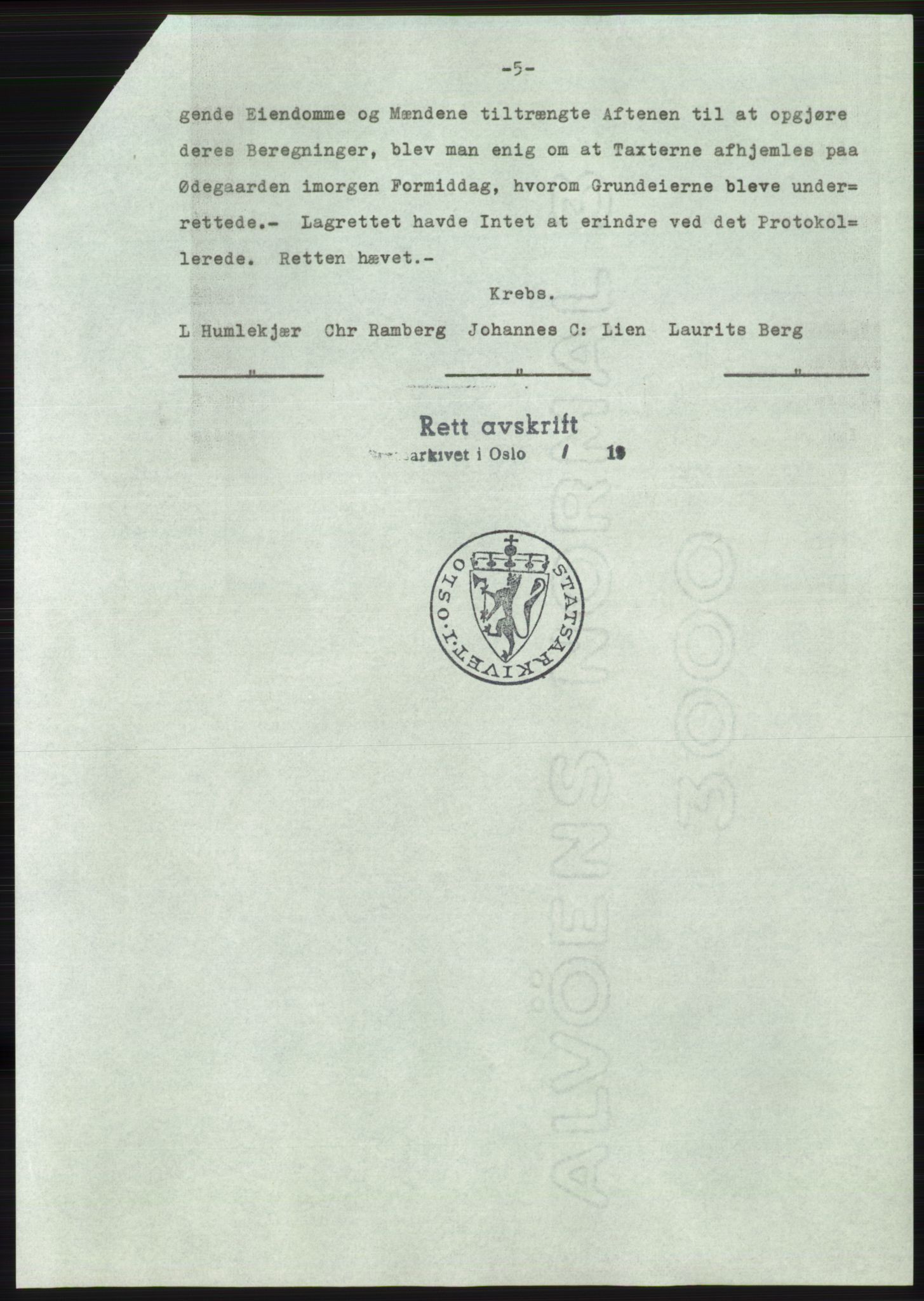 Statsarkivet i Oslo, AV/SAO-A-10621/Z/Zd/L0029: Avskrifter, j.nr 4-2158/1970, 1970, s. 96