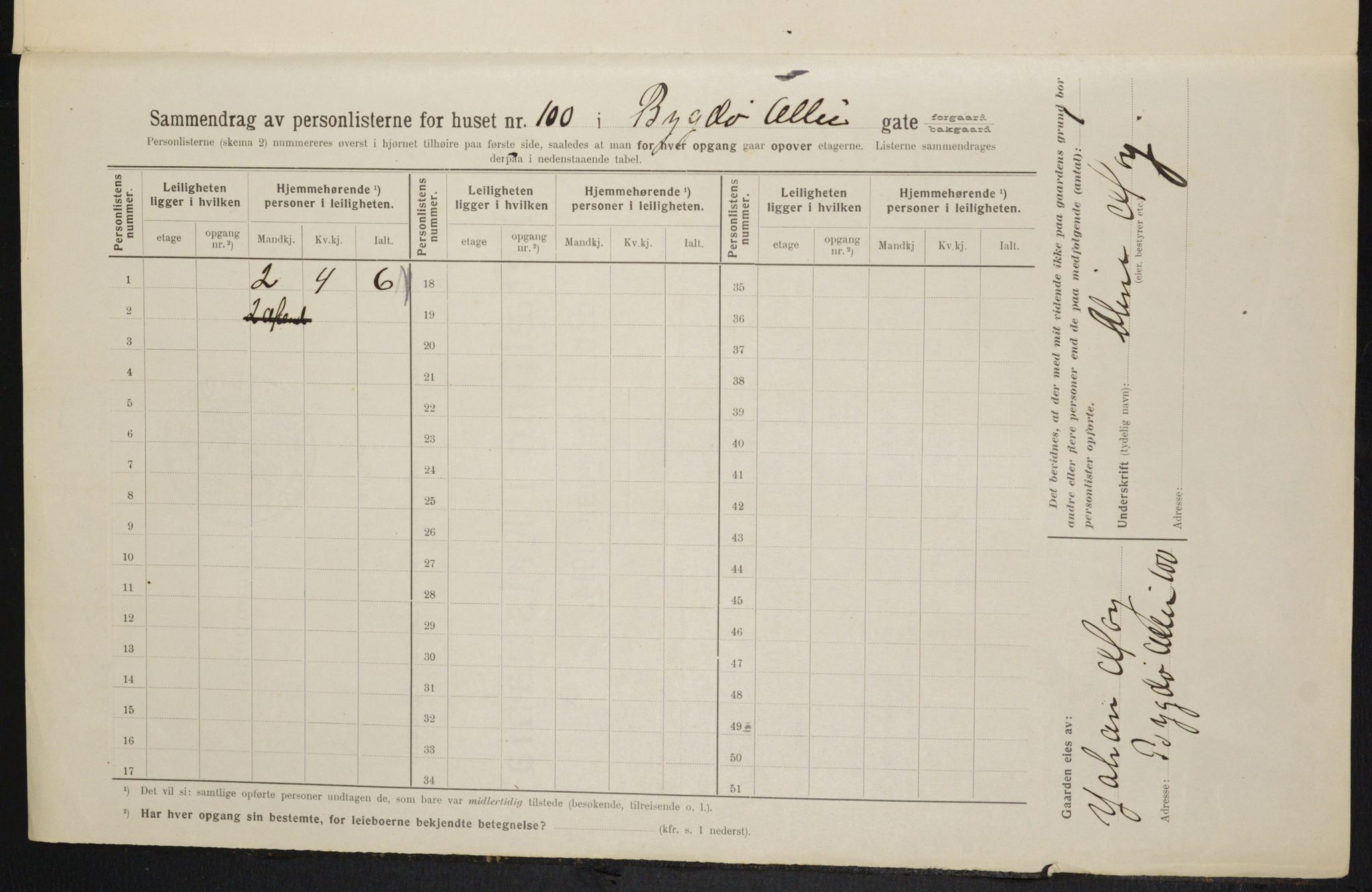 OBA, Kommunal folketelling 1.2.1914 for Kristiania, 1914, s. 11165