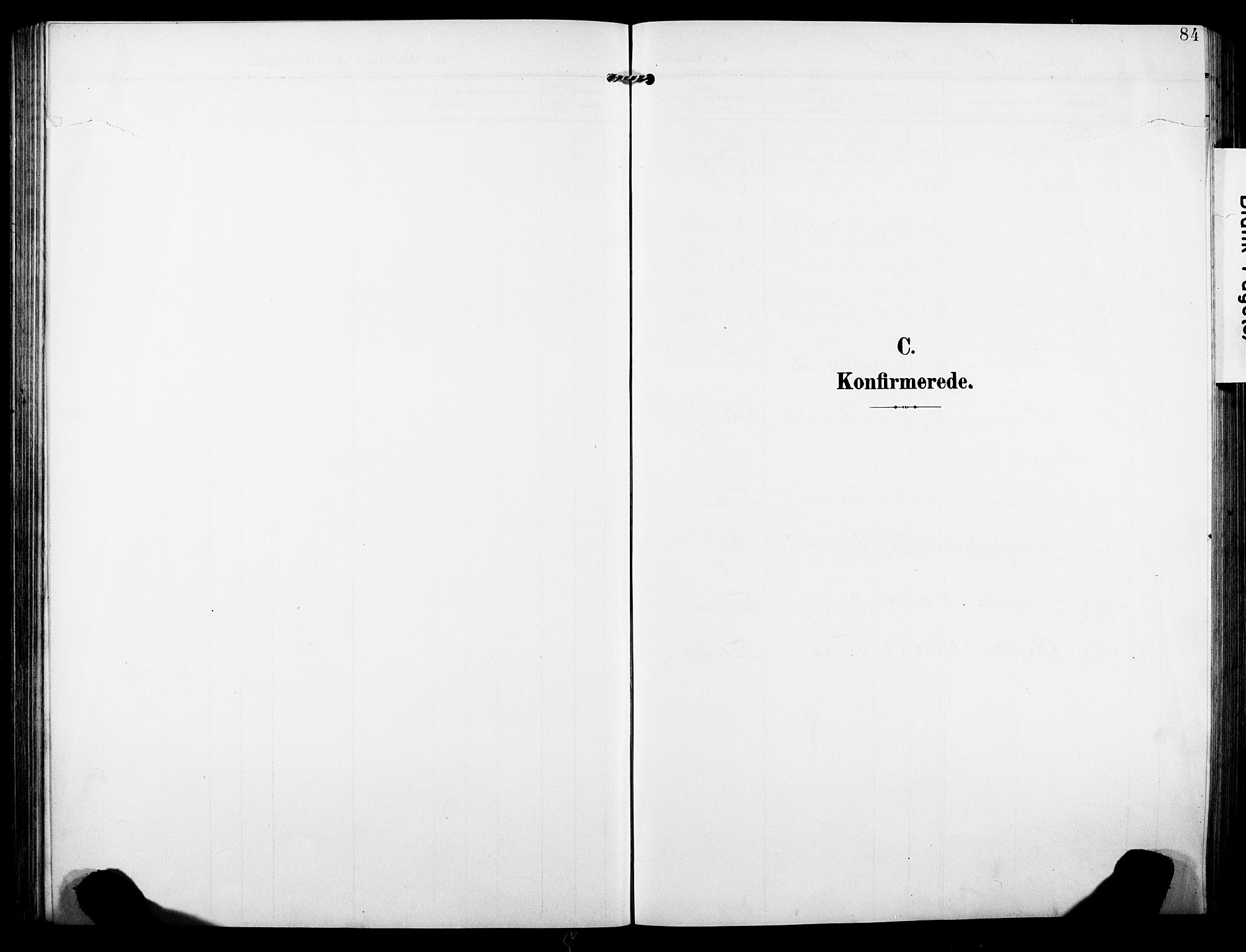 Rollag kirkebøker, SAKO/A-240/G/Ga/L0005: Klokkerbok nr. I 5, 1904-1932, s. 84