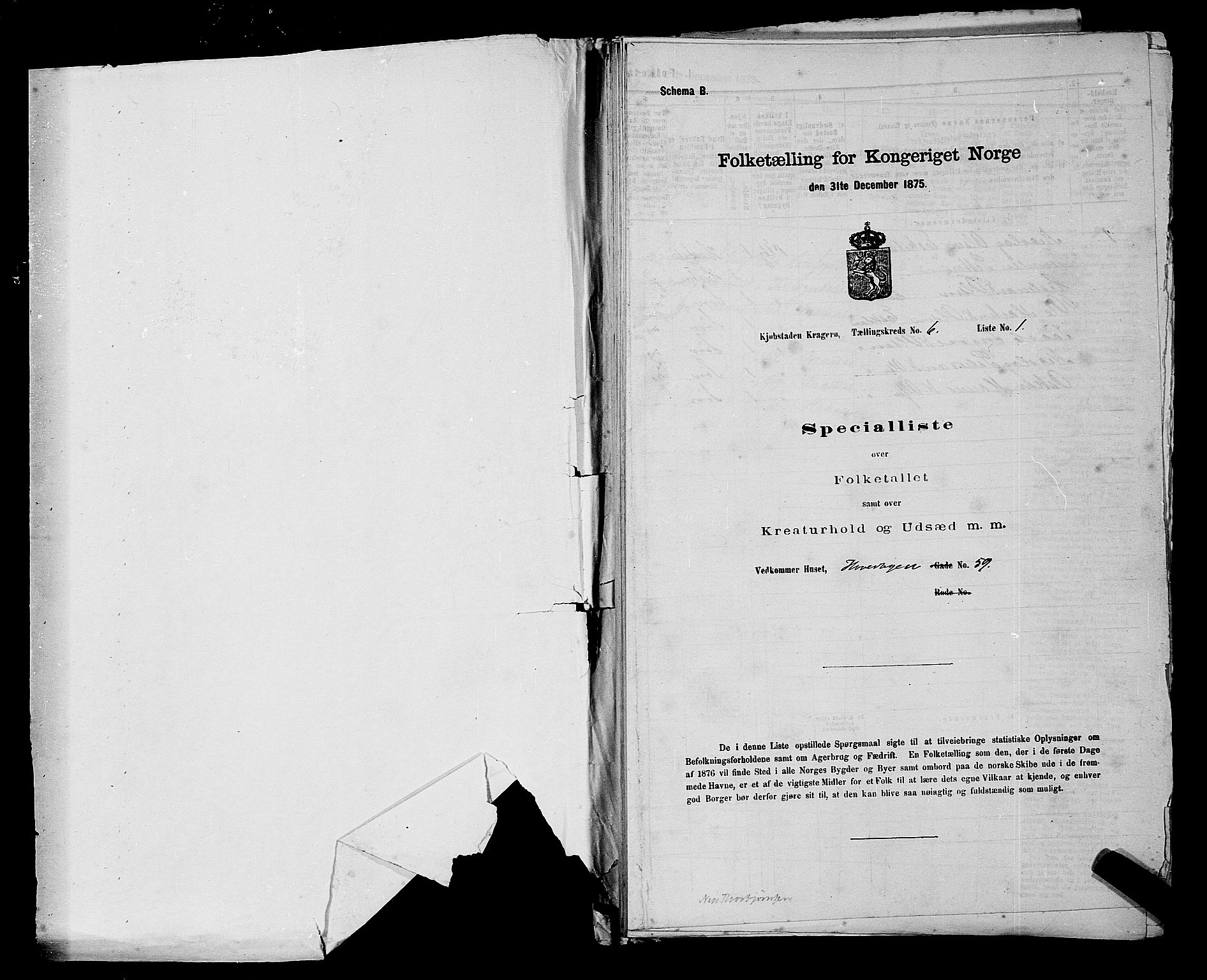 SAKO, Folketelling 1875 for 0801P Kragerø prestegjeld, 1875, s. 127