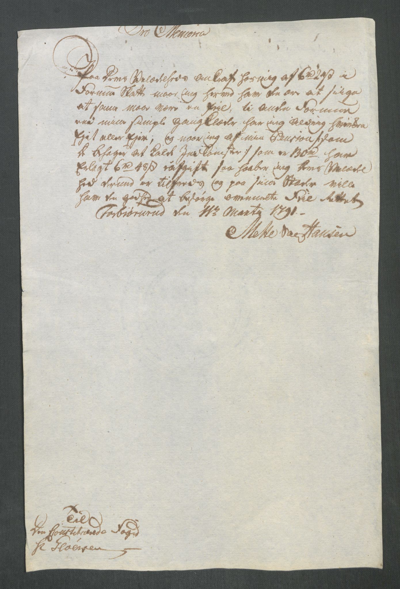 Rentekammeret inntil 1814, Reviderte regnskaper, Mindre regnskaper, AV/RA-EA-4068/Rf/Rfe/L0050: Sunnmøre fogderi, Toten fogderi, 1789, s. 162