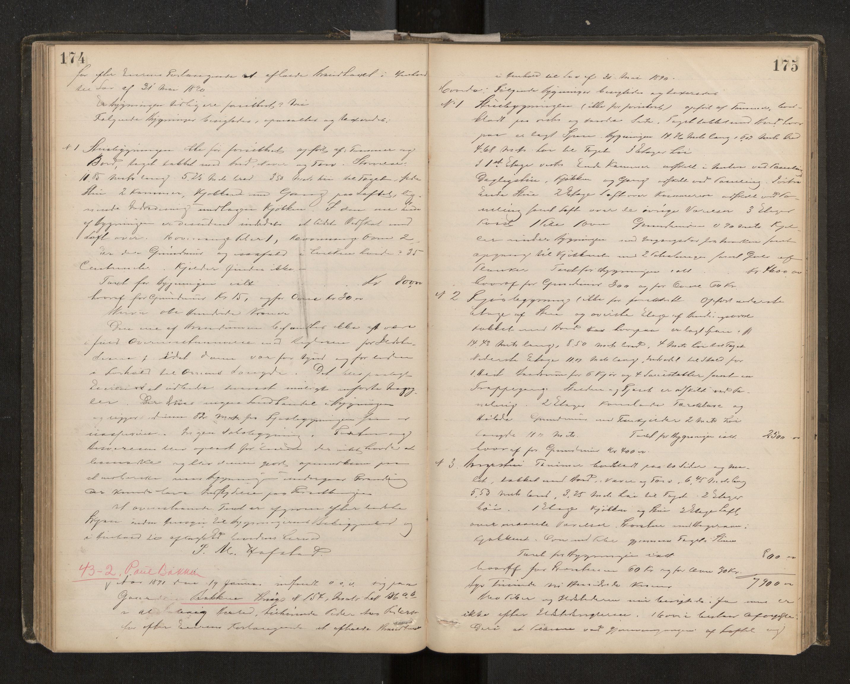 Norges Brannkasse Alstahaug, AV/SAT-A-5568, 1885-1905, s. 174-175