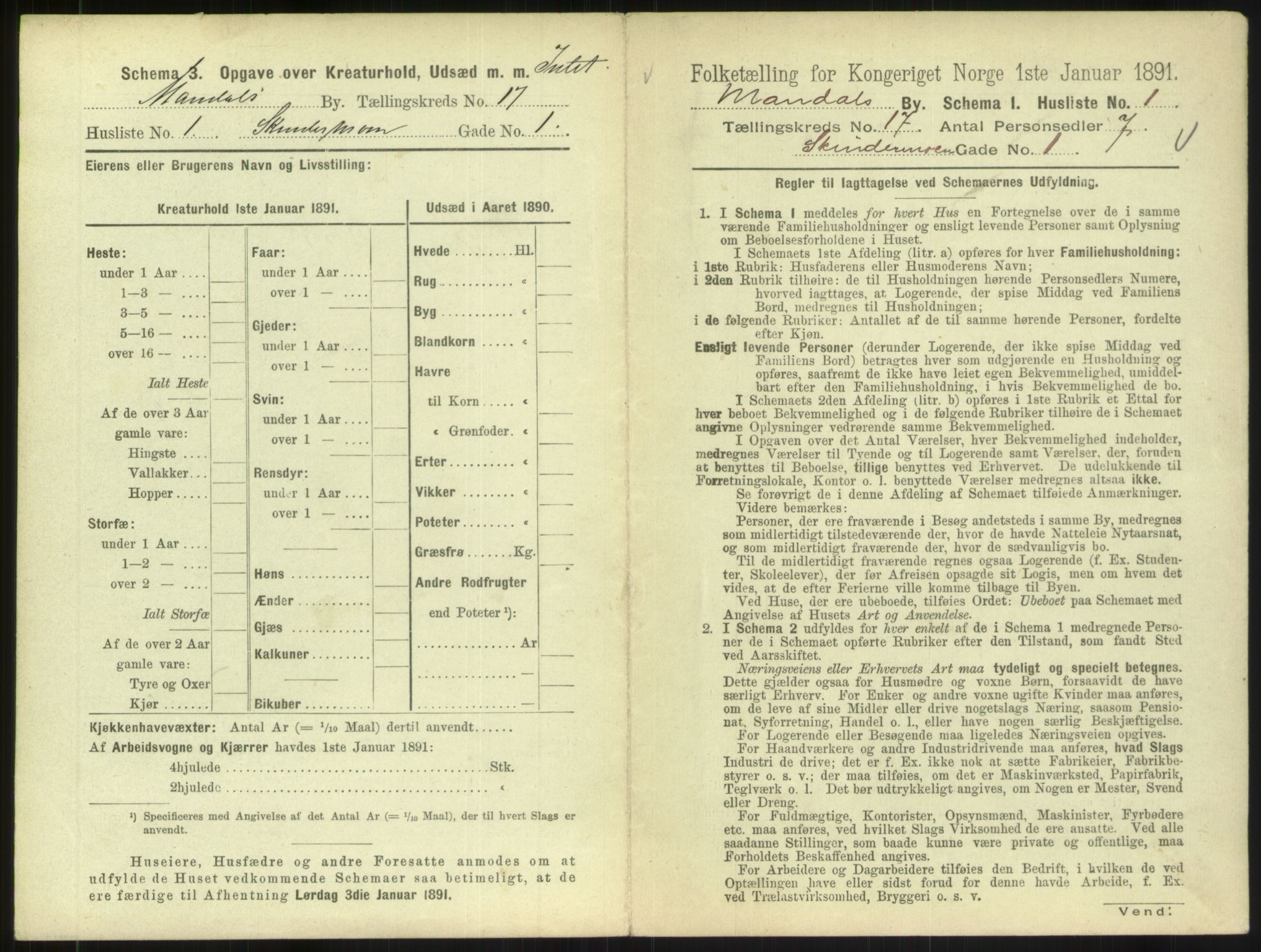 RA, Folketelling 1891 for 1002 Mandal ladested, 1891, s. 773