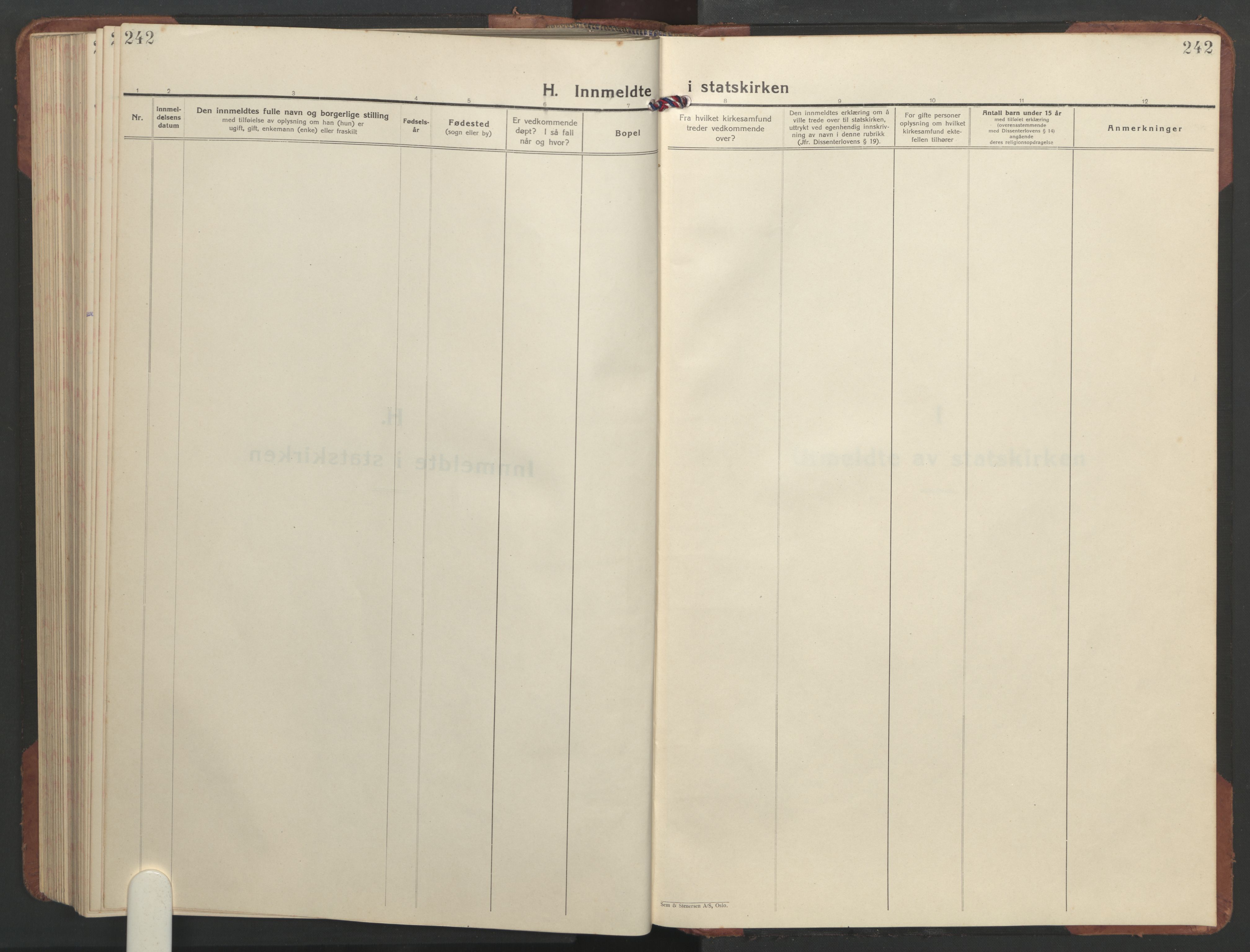 Ministerialprotokoller, klokkerbøker og fødselsregistre - Sør-Trøndelag, SAT/A-1456/637/L0564: Klokkerbok nr. 637C05, 1928-1968, s. 242