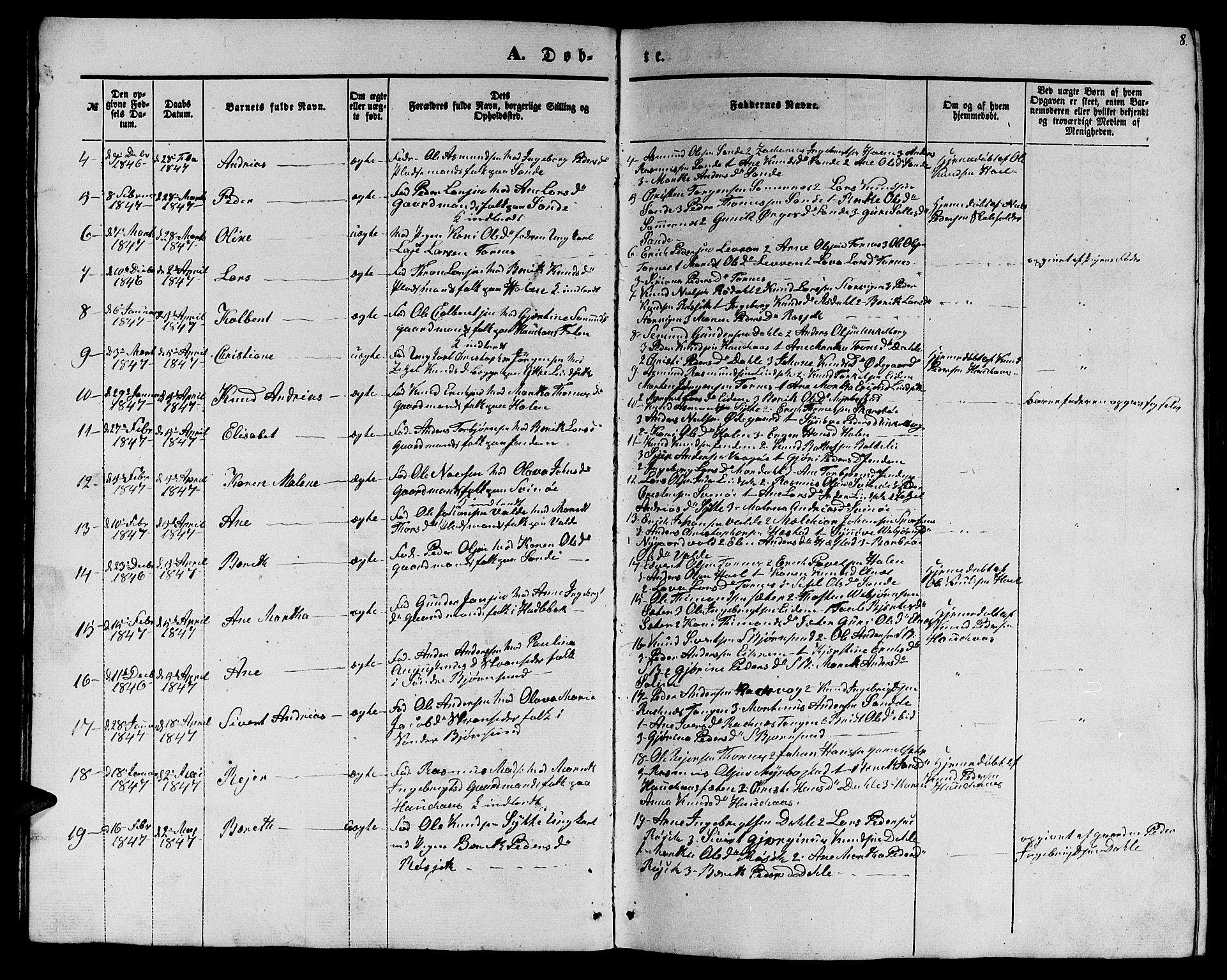 Ministerialprotokoller, klokkerbøker og fødselsregistre - Møre og Romsdal, AV/SAT-A-1454/565/L0753: Klokkerbok nr. 565C02, 1845-1870, s. 8