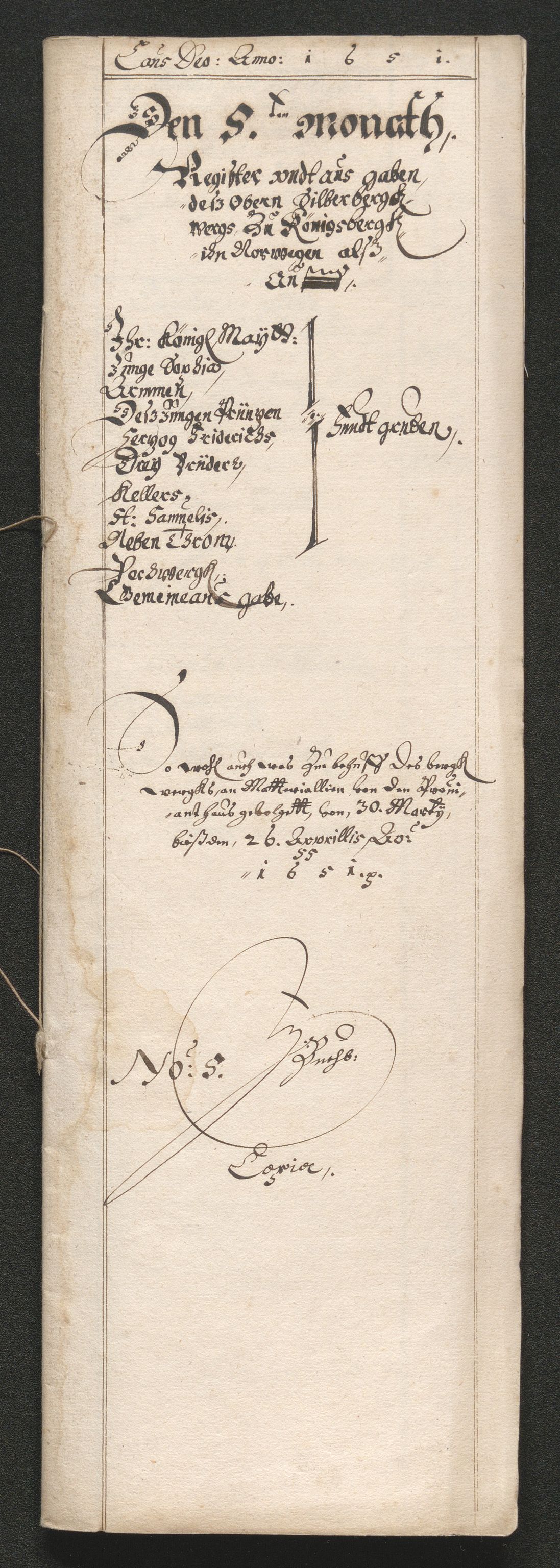 Kongsberg Sølvverk 1623-1816, SAKO/EA-3135/001/D/Dc/Dcd/L0034: Utgiftsregnskap for gruver m.m. , 1651-1659, s. 58