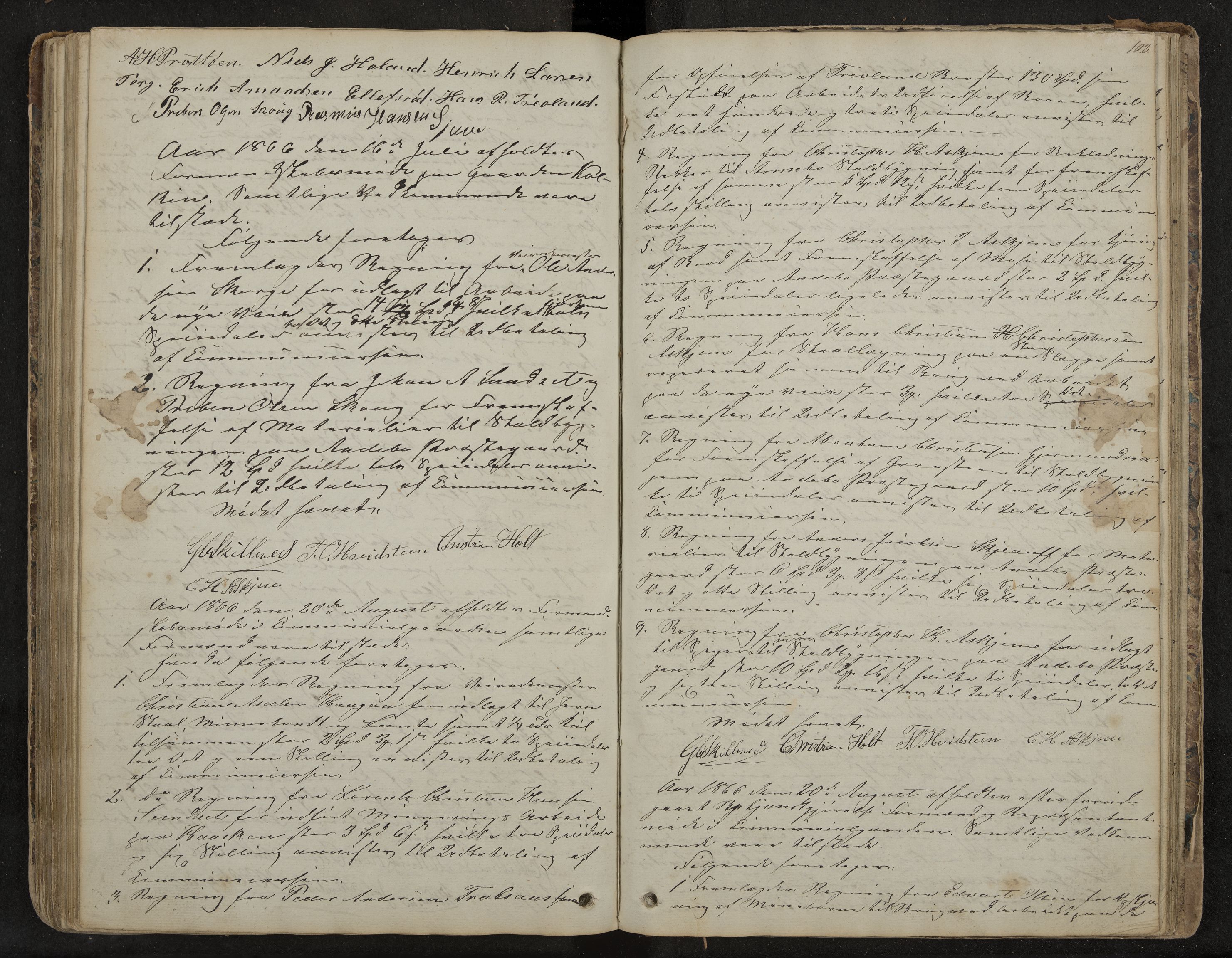 Andebu formannskap og sentraladministrasjon, IKAK/0719021-1/A/Aa/L0001: Møtebok med register, 1837-1869, s. 102