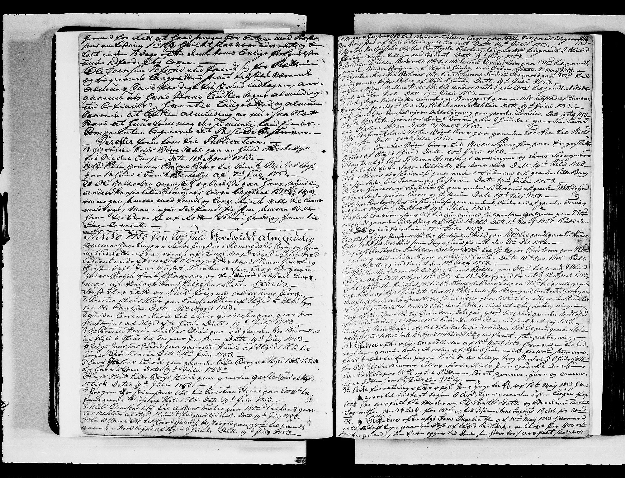Hedemarken sorenskriveri, SAH/TING-034/G/Gb/L0048A: Tingbok, 1752-1754, s. 112b-113a