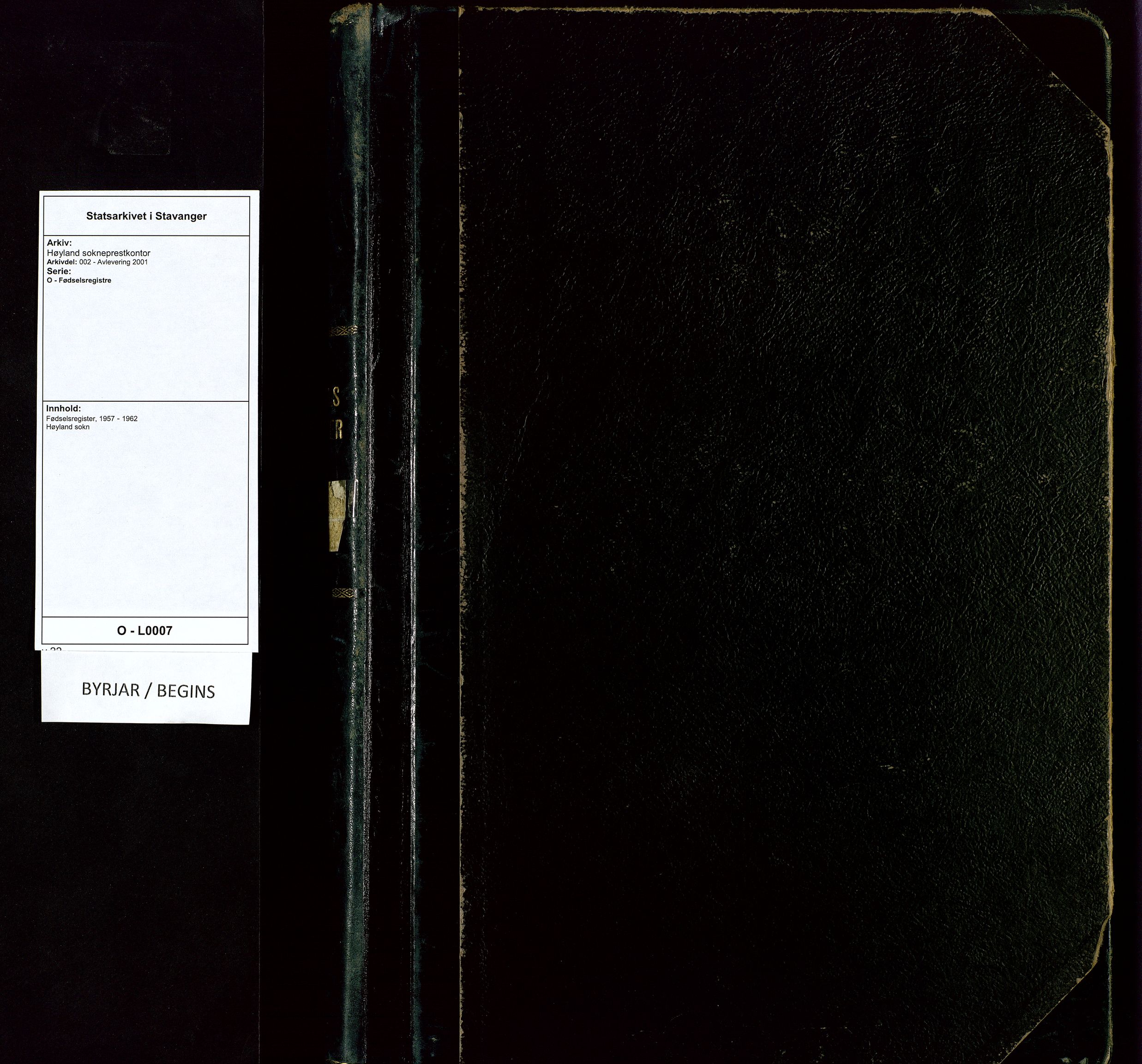 Høyland sokneprestkontor, AV/SAST-A-101799/002/O/L0007: Fødselsregister nr. 7, 1957-1962