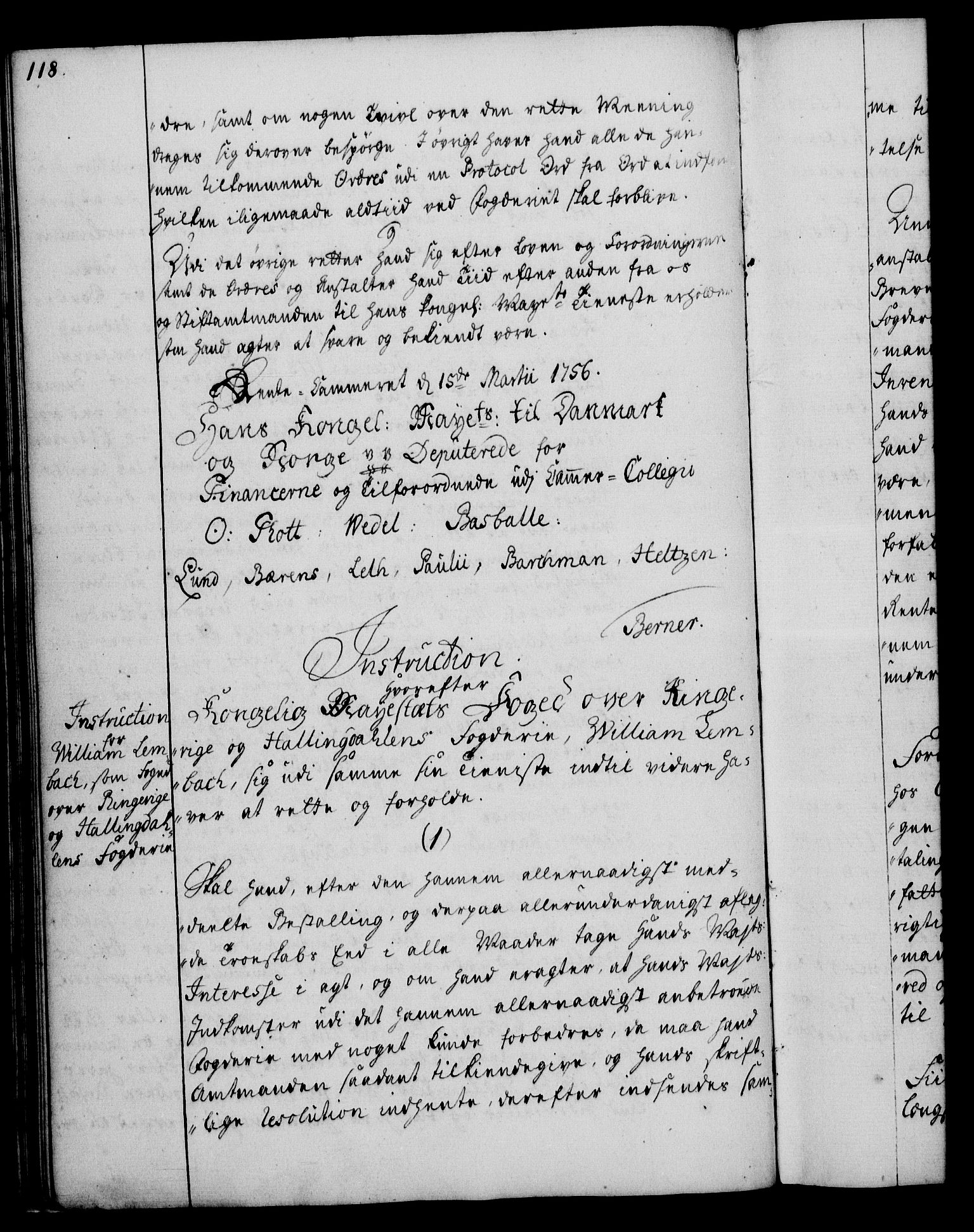 Rentekammeret, Kammerkanselliet, RA/EA-3111/G/Gg/Ggi/L0003: Norsk instruksjonsprotokoll med register (merket RK 53.36), 1751-1775, s. 118