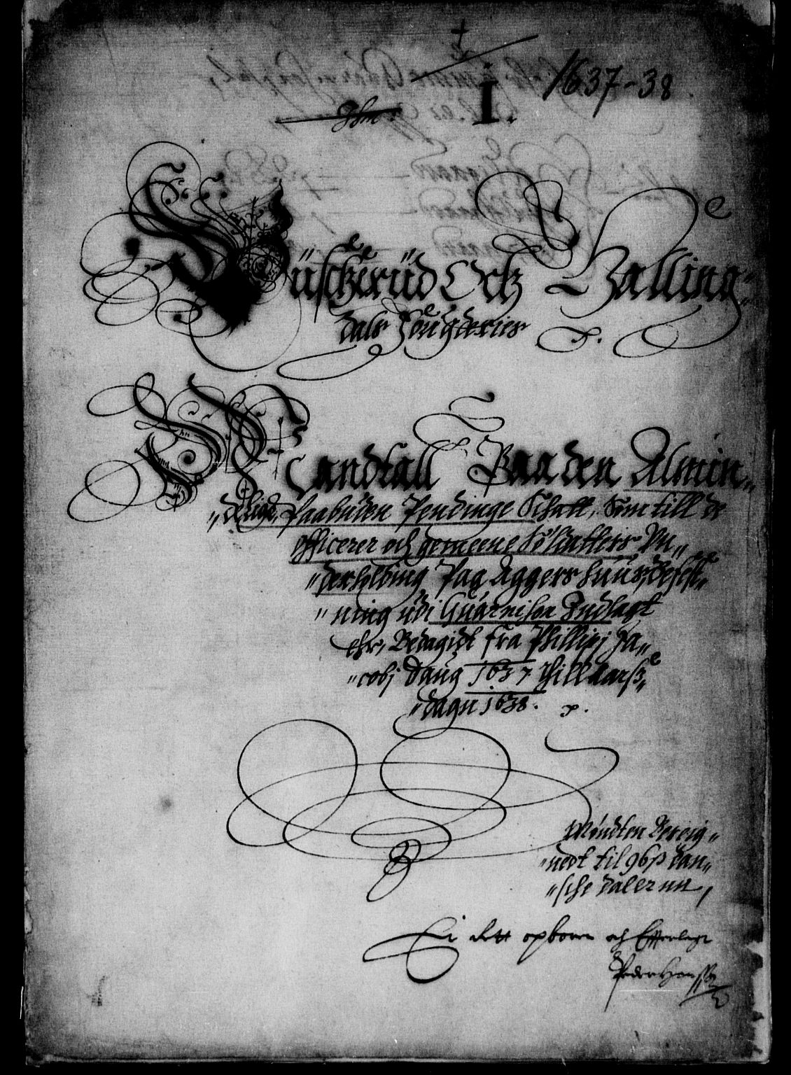 Rentekammeret inntil 1814, Reviderte regnskaper, Lensregnskaper, AV/RA-EA-5023/R/Rb/Rba/L0143: Akershus len, 1638-1639