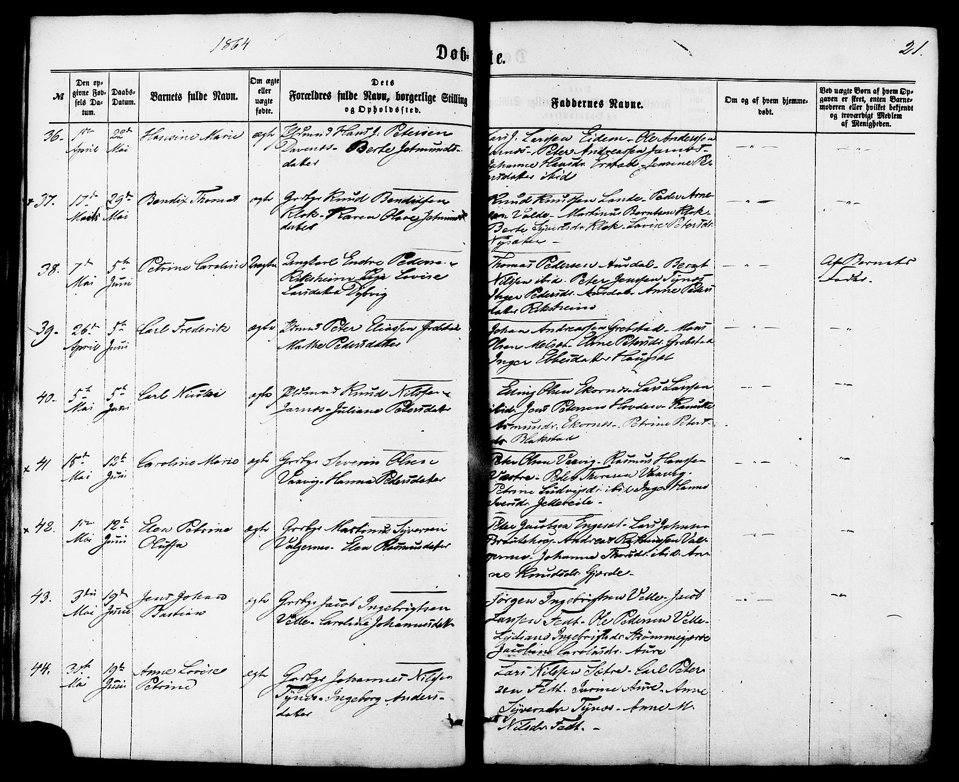 Ministerialprotokoller, klokkerbøker og fødselsregistre - Møre og Romsdal, AV/SAT-A-1454/522/L0314: Ministerialbok nr. 522A09, 1863-1877, s. 21
