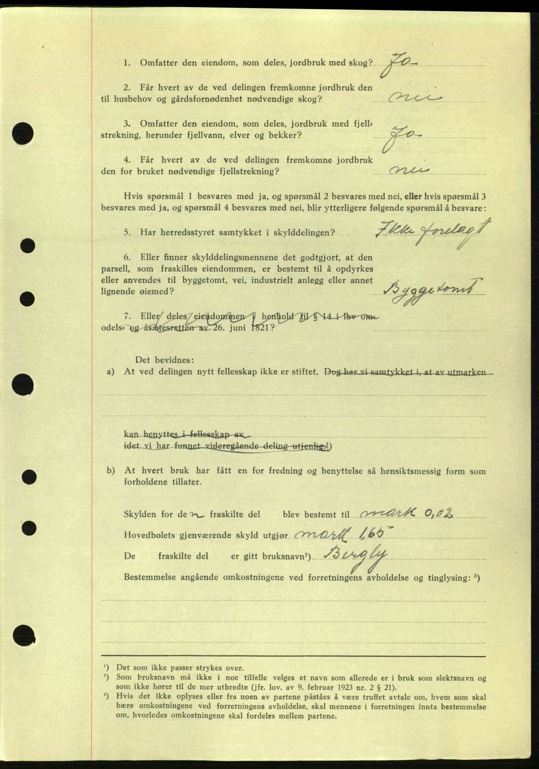 Nordre Sunnmøre sorenskriveri, AV/SAT-A-0006/1/2/2C/2Ca: Pantebok nr. A13, 1942-1942, Dagboknr: 823/1942