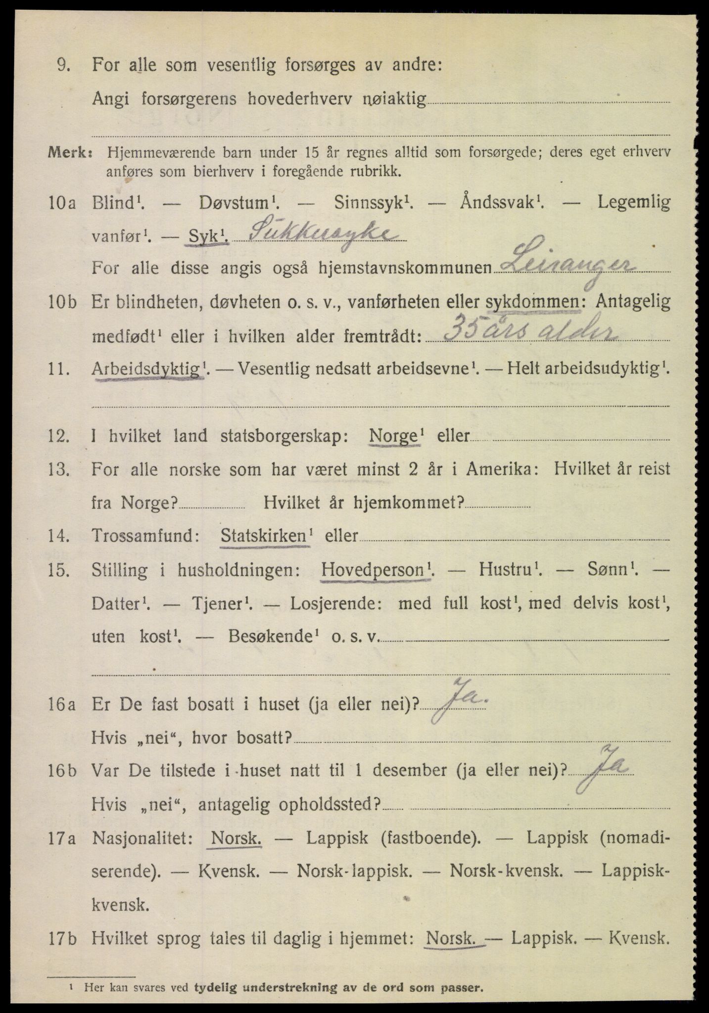 SAT, Folketelling 1920 for 1847 Leiranger herred, 1920, s. 2398