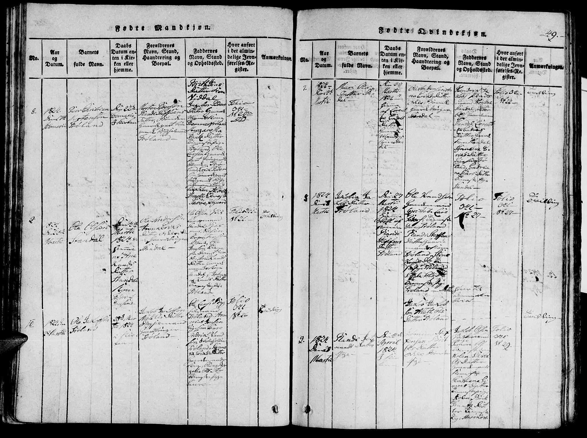 Ministerialprotokoller, klokkerbøker og fødselsregistre - Møre og Romsdal, AV/SAT-A-1454/515/L0207: Ministerialbok nr. 515A03, 1819-1829, s. 49