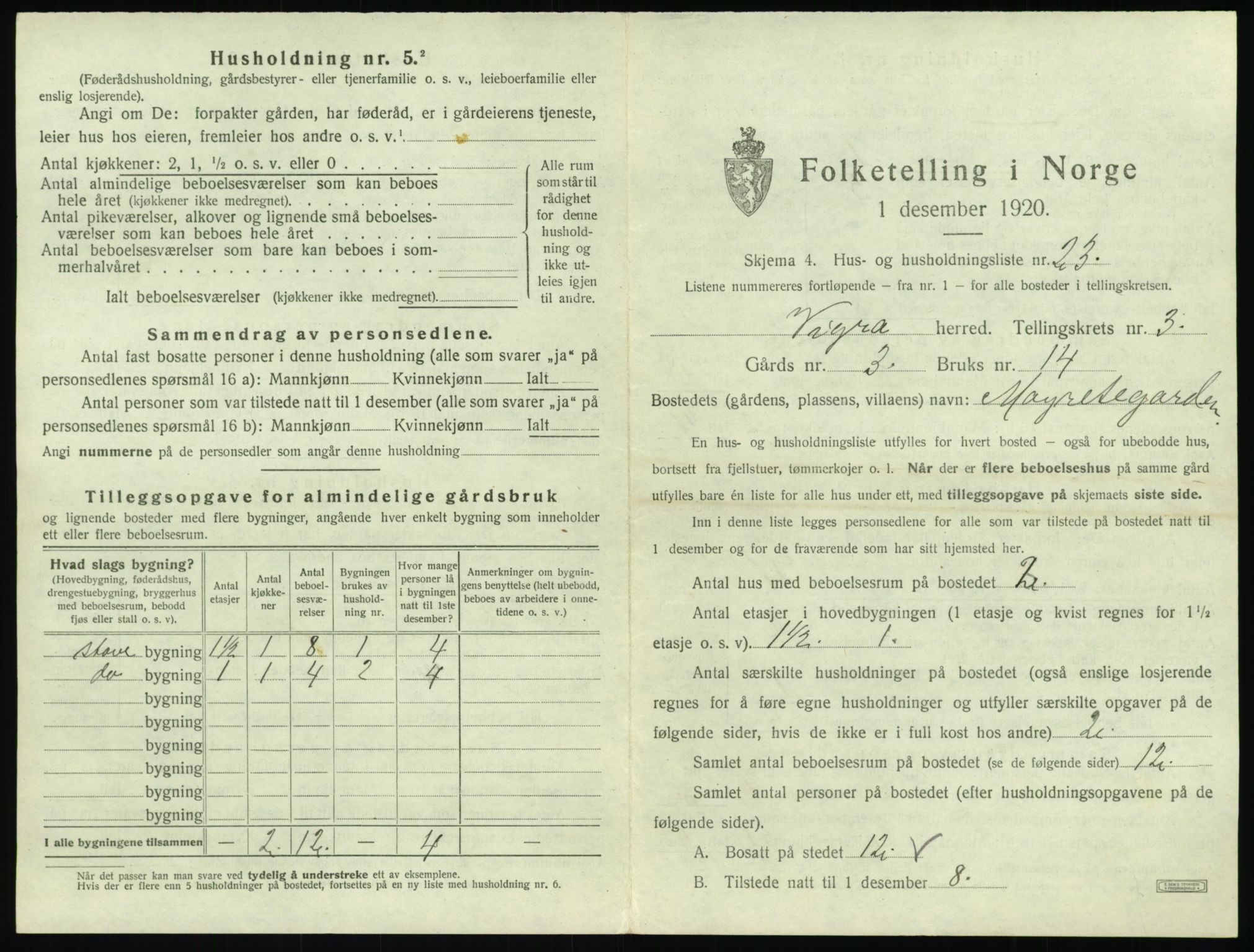 SAT, Folketelling 1920 for 1533 Vigra herred, 1920, s. 200