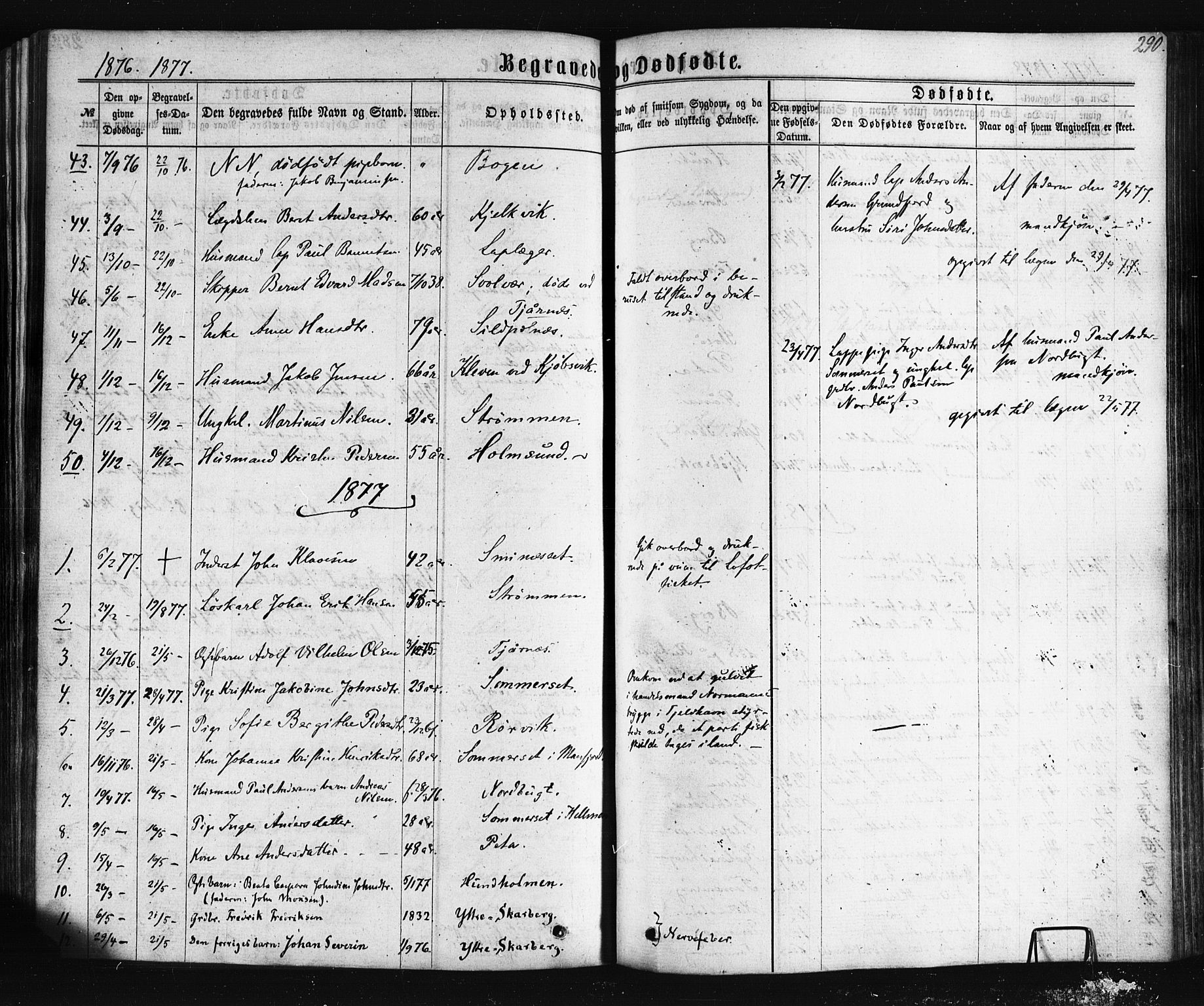 Ministerialprotokoller, klokkerbøker og fødselsregistre - Nordland, AV/SAT-A-1459/861/L0867: Ministerialbok nr. 861A02, 1864-1878, s. 290