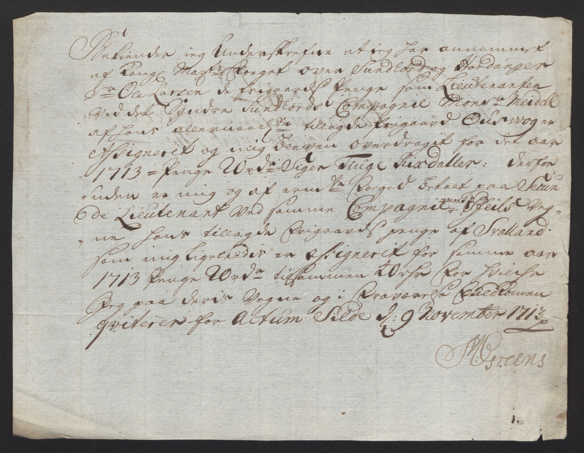 Rentekammeret inntil 1814, Reviderte regnskaper, Fogderegnskap, AV/RA-EA-4092/R48/L2989: Fogderegnskap Sunnhordland og Hardanger, 1713, s. 356