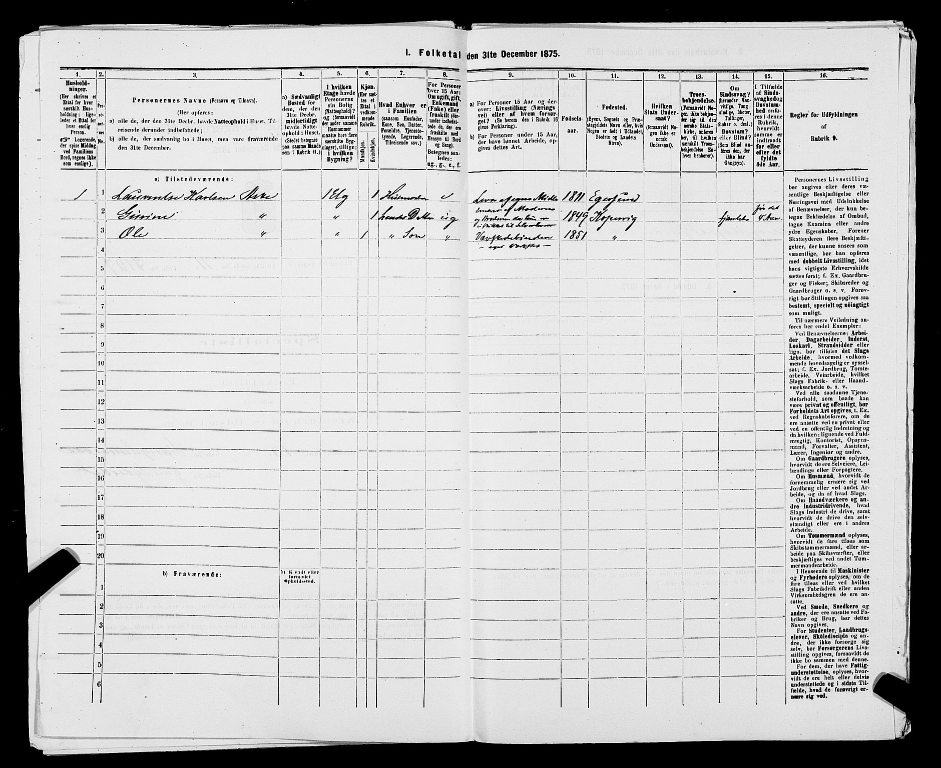 SAST, Folketelling 1875 for 1105B Avaldsnes prestegjeld, Kopervik ladested, 1875, s. 214