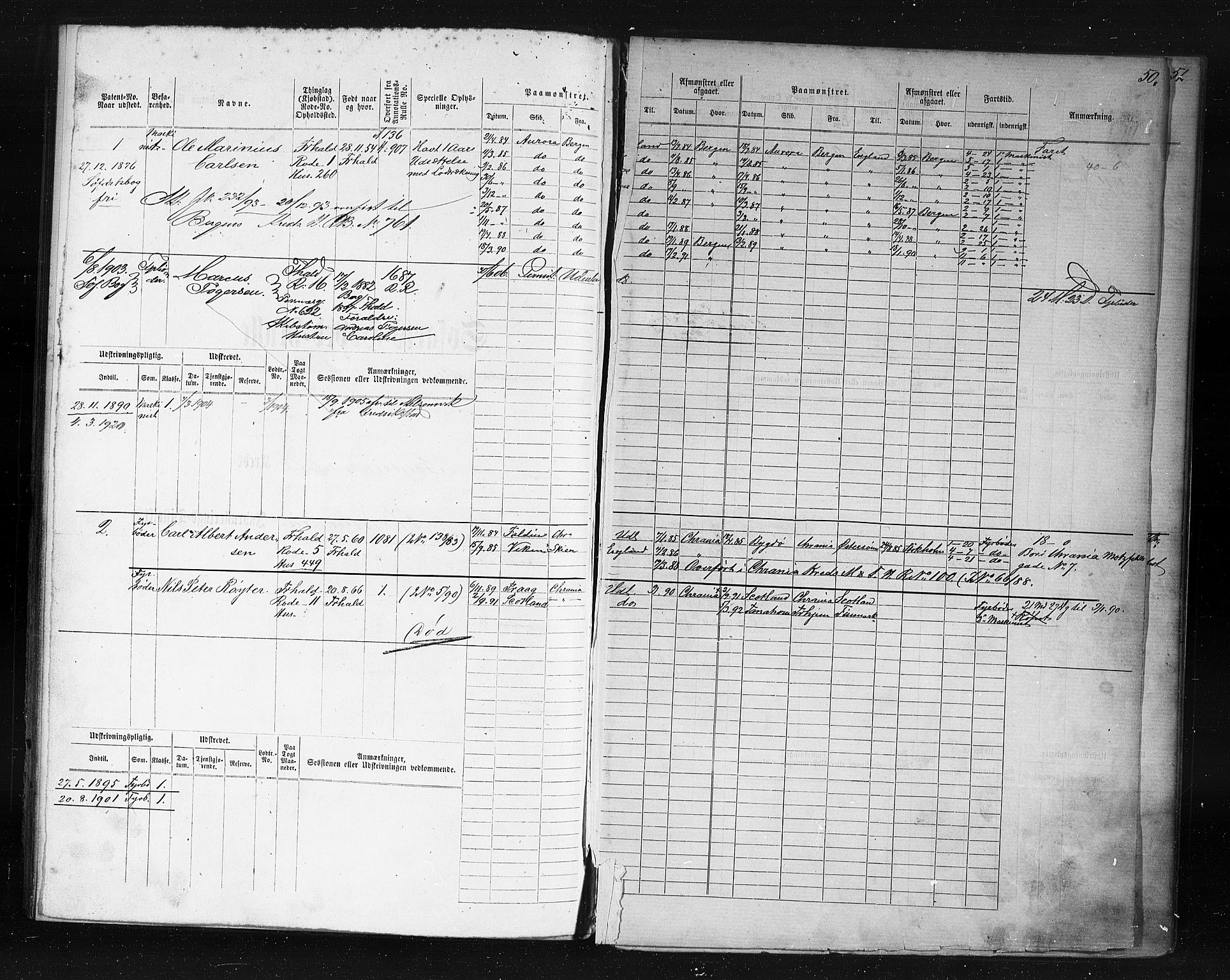 Halden mønstringskontor, AV/SAO-A-10569a/F/Fc/Fcd/L0003: Annotasjons- og hovedrulle for maskinister og fyrbøtere, 1876-1918, s. 8