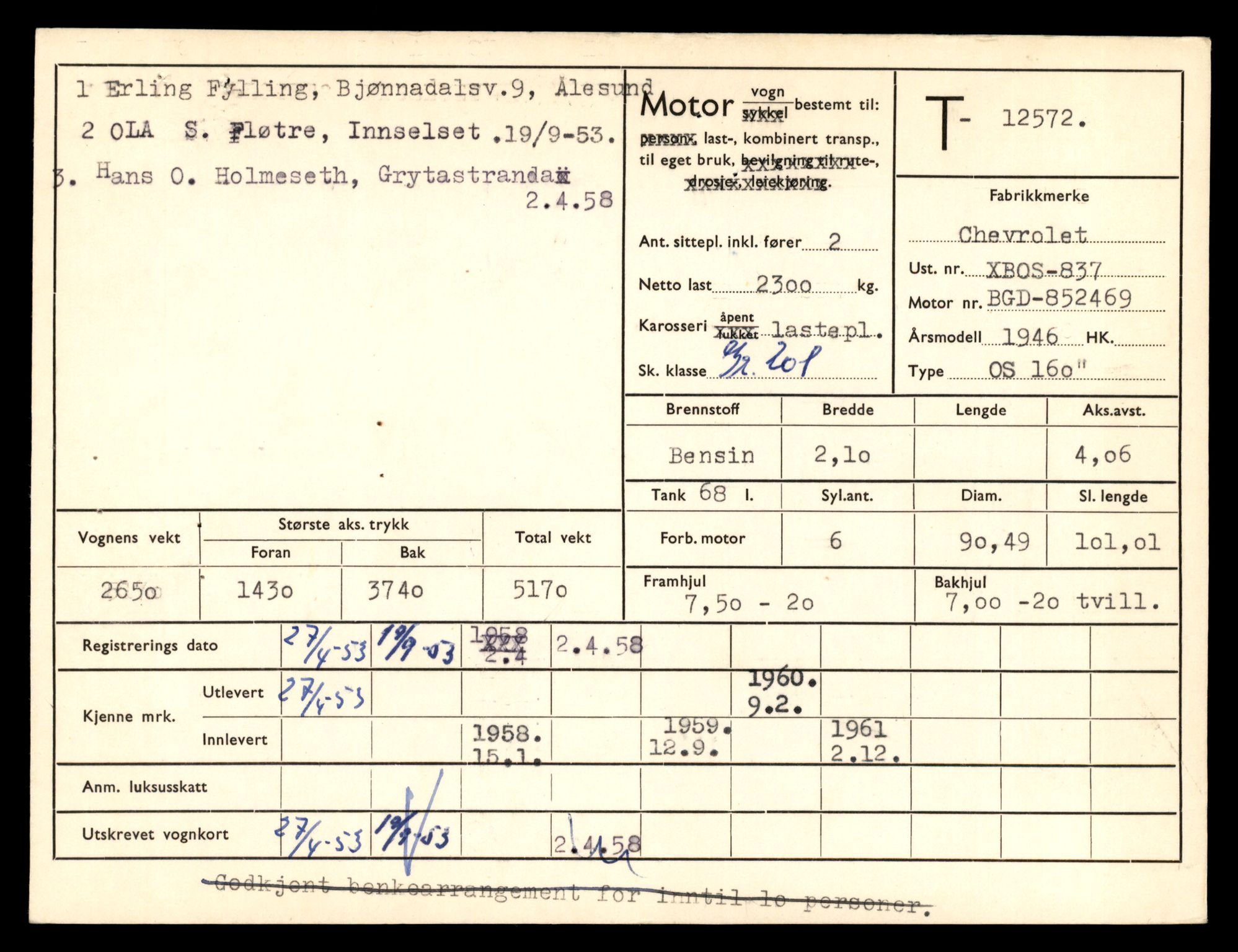 Møre og Romsdal vegkontor - Ålesund trafikkstasjon, AV/SAT-A-4099/F/Fe/L0034: Registreringskort for kjøretøy T 12500 - T 12652, 1927-1998, s. 1370