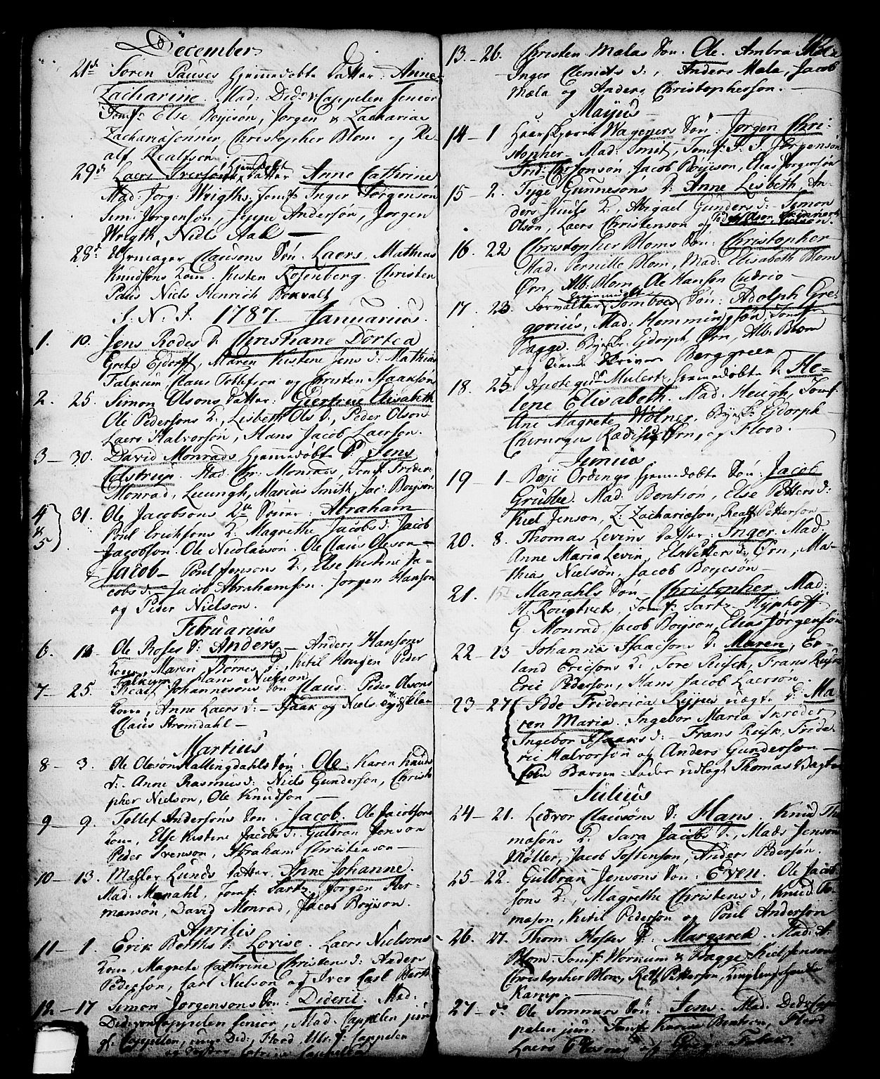 Skien kirkebøker, AV/SAKO-A-302/G/Ga/L0001: Klokkerbok nr. 1, 1756-1791, s. 112