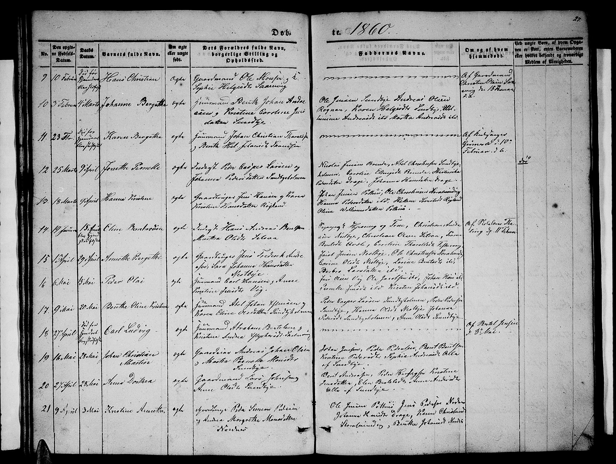 Ministerialprotokoller, klokkerbøker og fødselsregistre - Nordland, AV/SAT-A-1459/847/L0678: Klokkerbok nr. 847C06, 1854-1870, s. 27