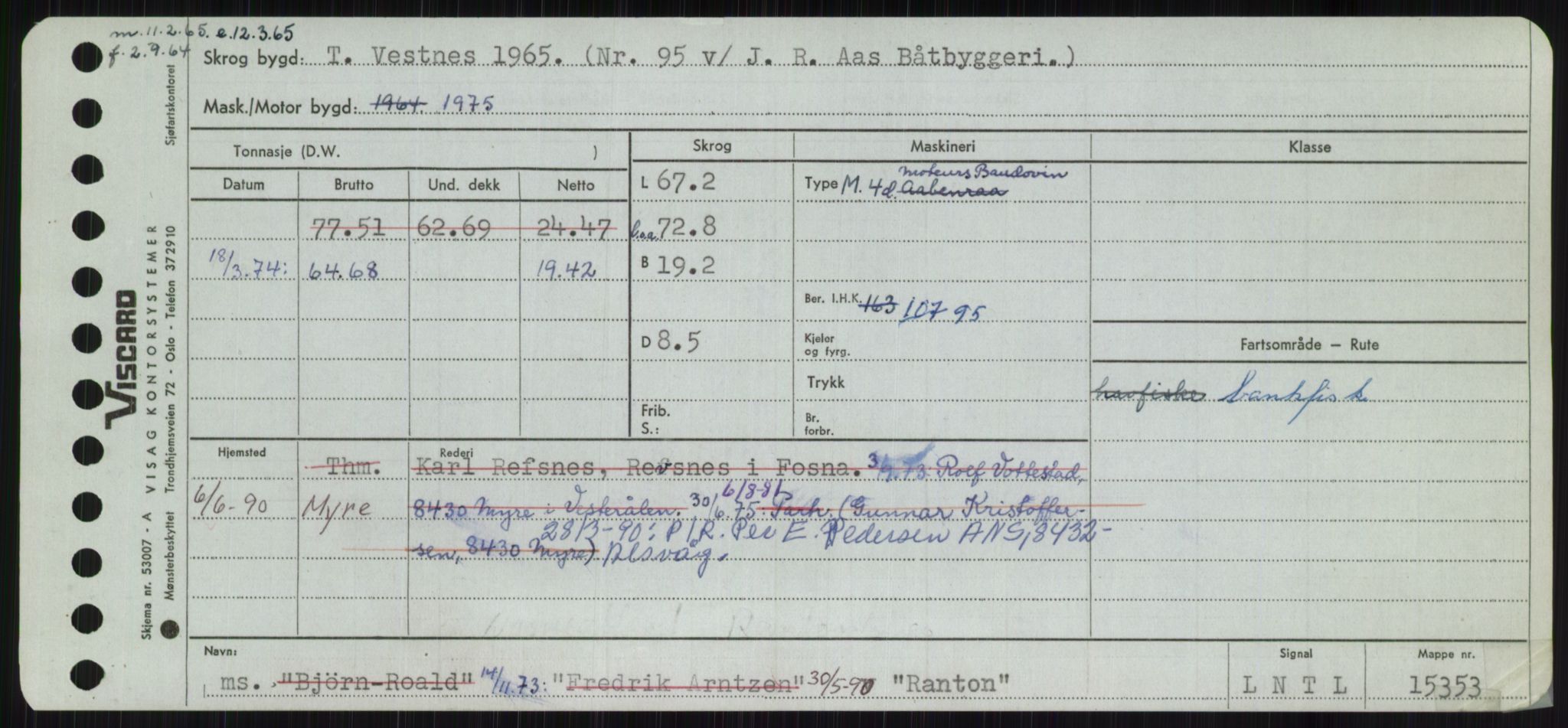 Sjøfartsdirektoratet med forløpere, Skipsmålingen, AV/RA-S-1627/H/Ha/L0004/0002: Fartøy, Mas-R / Fartøy, Odin-R, s. 545