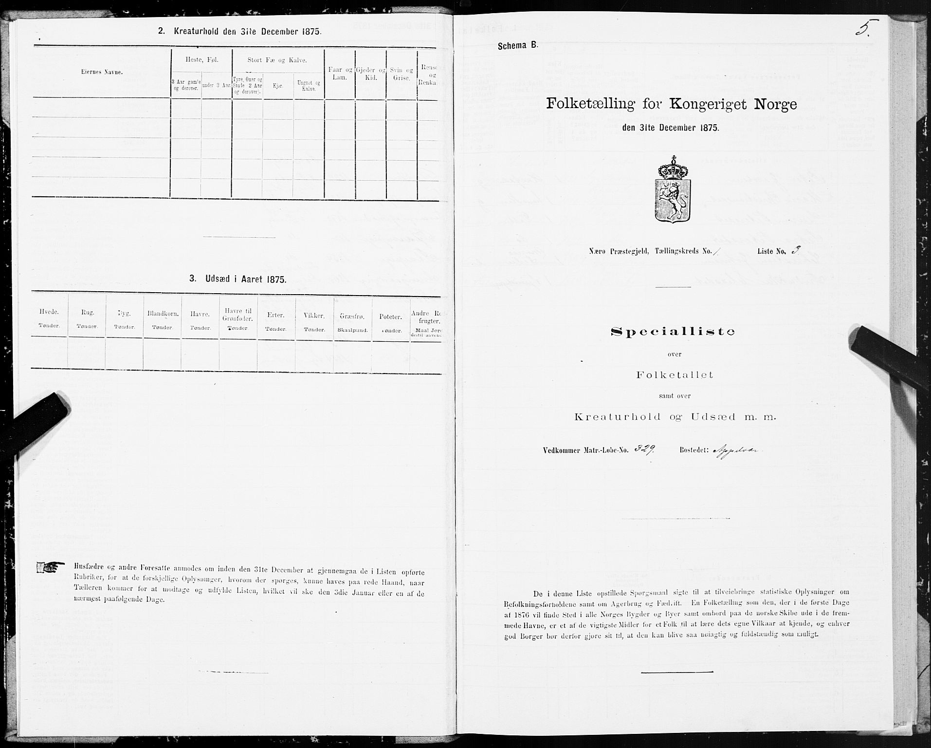 SAT, Folketelling 1875 for 1751P Nærøy prestegjeld, 1875, s. 1005