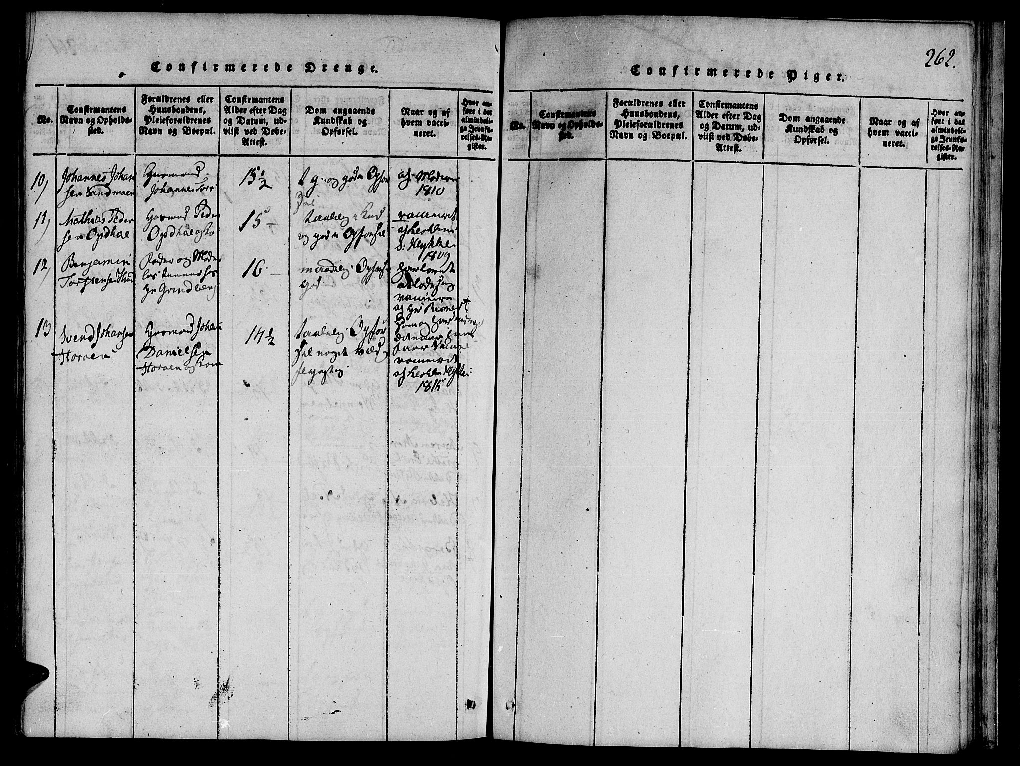 Ministerialprotokoller, klokkerbøker og fødselsregistre - Nord-Trøndelag, SAT/A-1458/764/L0546: Ministerialbok nr. 764A06 /4, 1817-1823, s. 262