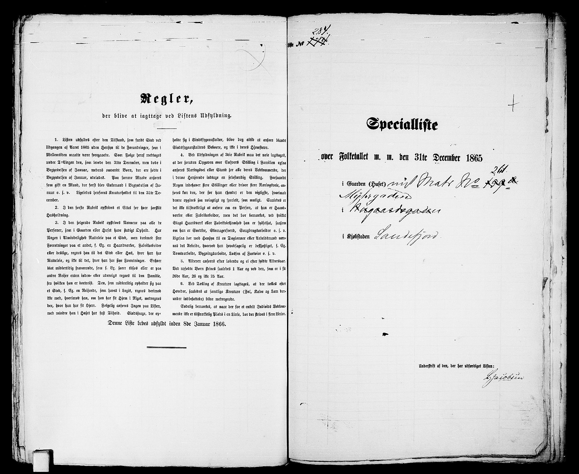 RA, Folketelling 1865 for 0706B Sandeherred prestegjeld, Sandefjord kjøpstad, 1865, s. 578