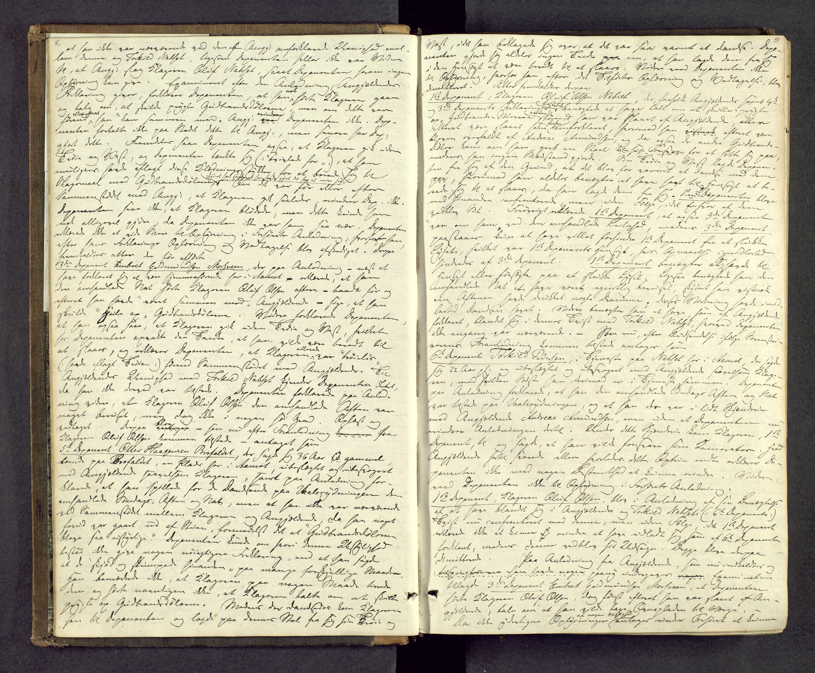 Sør-Østerdal sorenskriveri, AV/SAH-TING-018/G/Gc/L0004: Ekstrarettsprotokoll, 1854-1858, s. 8-9
