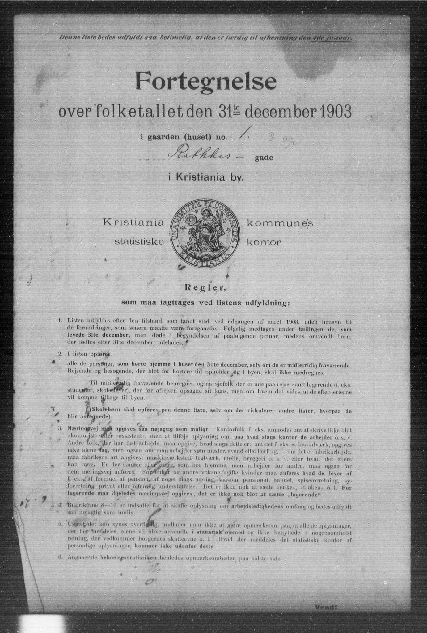 OBA, Kommunal folketelling 31.12.1903 for Kristiania kjøpstad, 1903, s. 16129