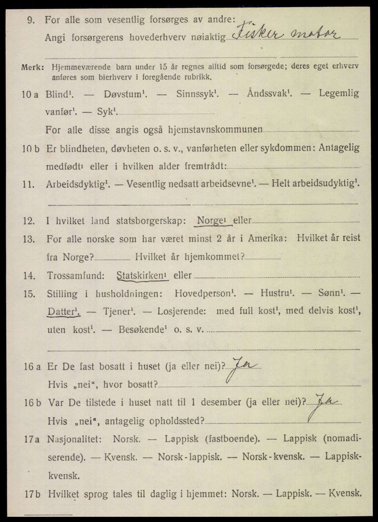 SAT, Folketelling 1920 for 1818 Herøy herred, 1920, s. 1309