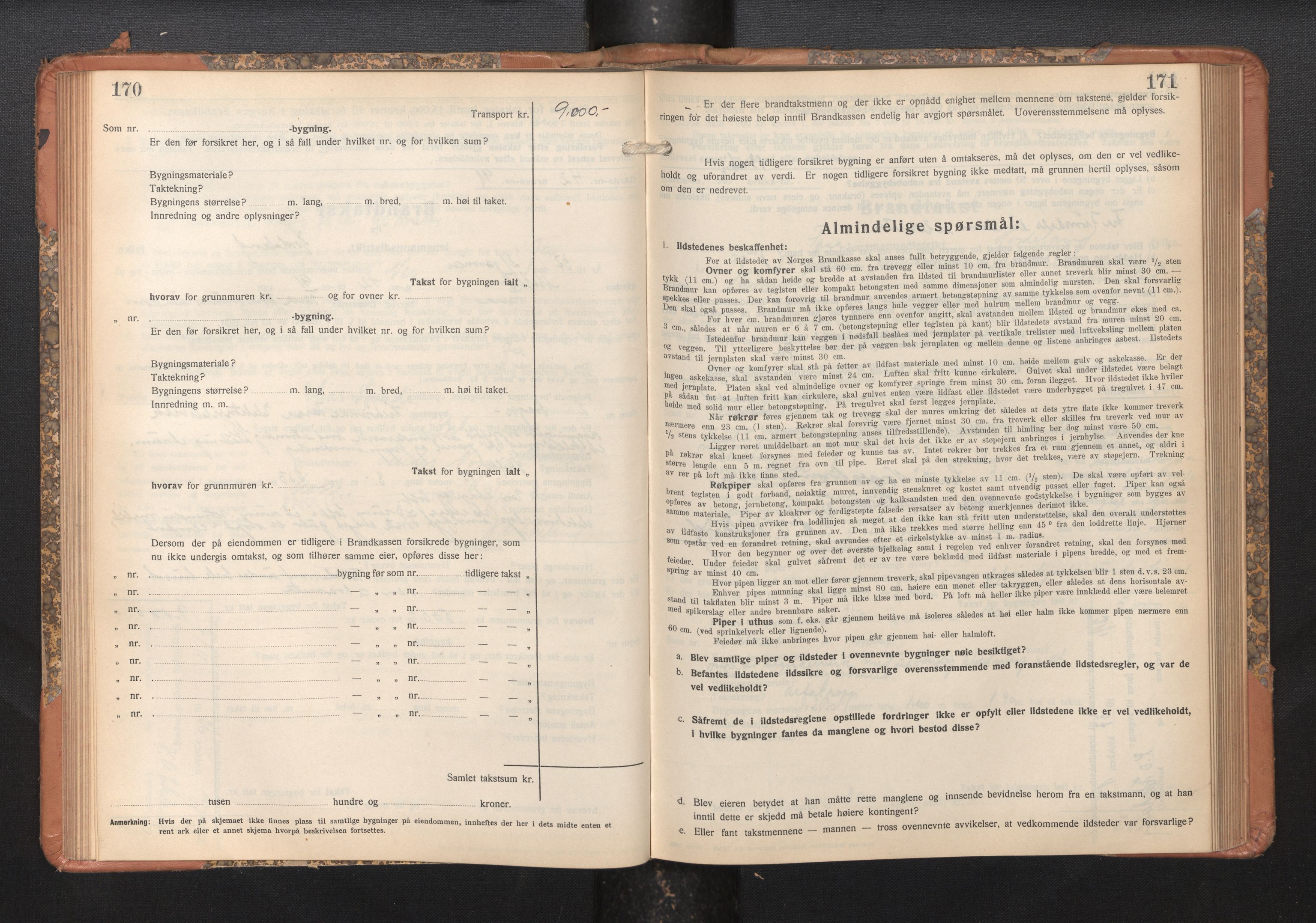 Lensmannen i Fana, AV/SAB-A-31801/0012/L0024: Branntakstprotokoll skjematakst, 1935-1948, s. 170-171