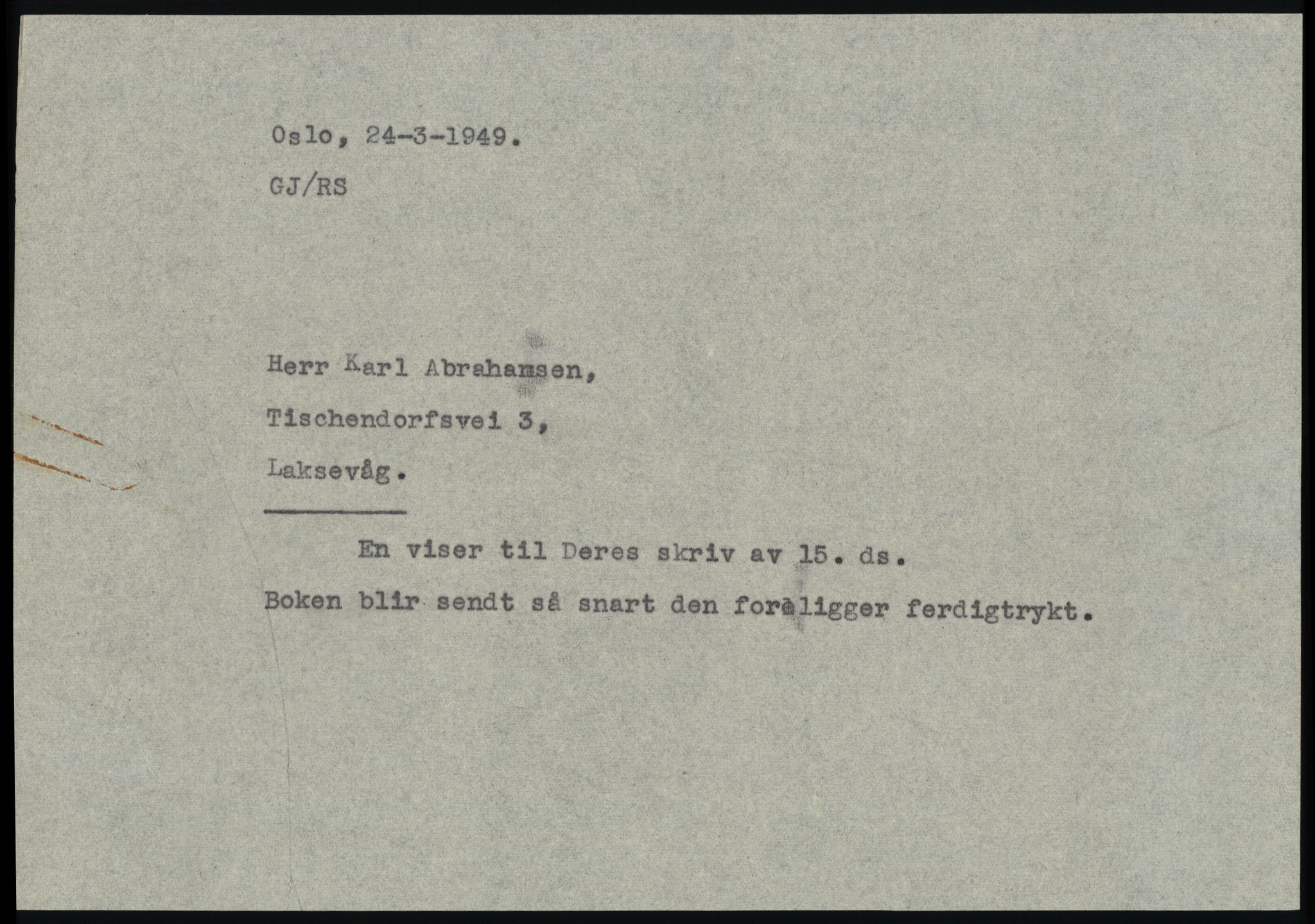 Sosialdepartementet, Våre Falne, RA/S-1708/E/Ee/L0025: Personmapper: Abelsen 01 - Amundsen, H. 65, 1945-1951, s. 223