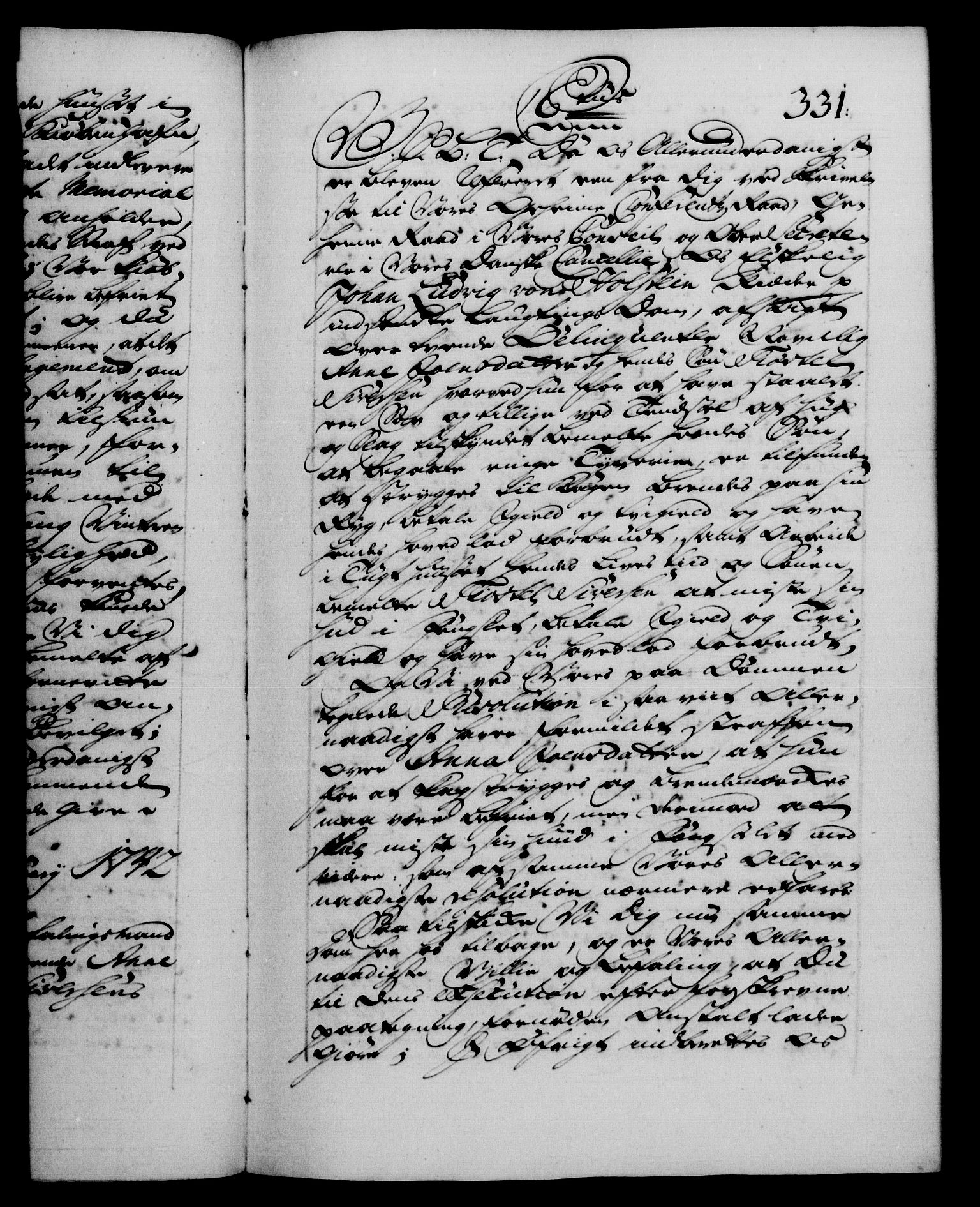 Danske Kanselli 1572-1799, AV/RA-EA-3023/F/Fc/Fca/Fcab/L0029: Norske tegnelser, 1741-1743, s. 331a