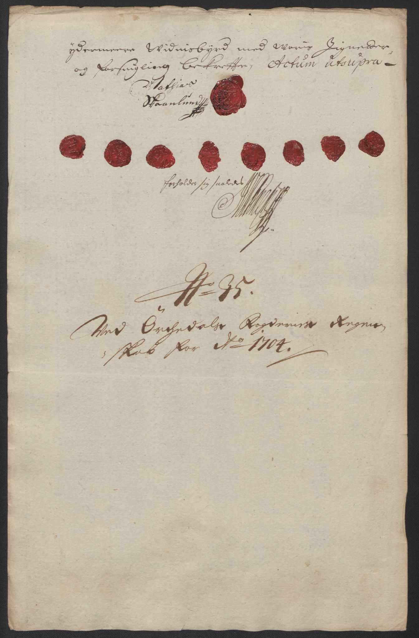 Rentekammeret inntil 1814, Reviderte regnskaper, Fogderegnskap, AV/RA-EA-4092/R60/L3954: Fogderegnskap Orkdal og Gauldal, 1704, s. 247